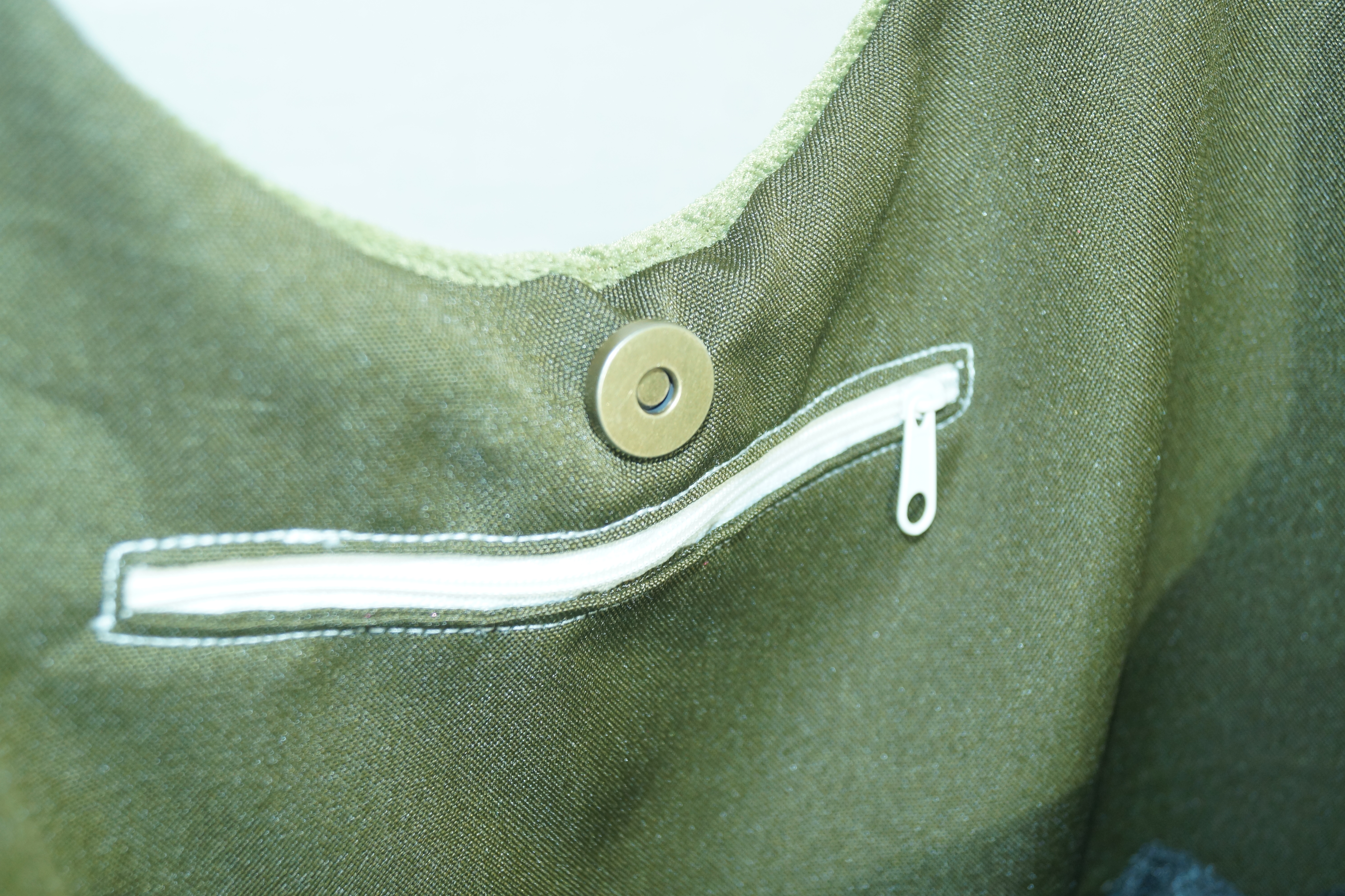 Sac à main velours côtelé vert