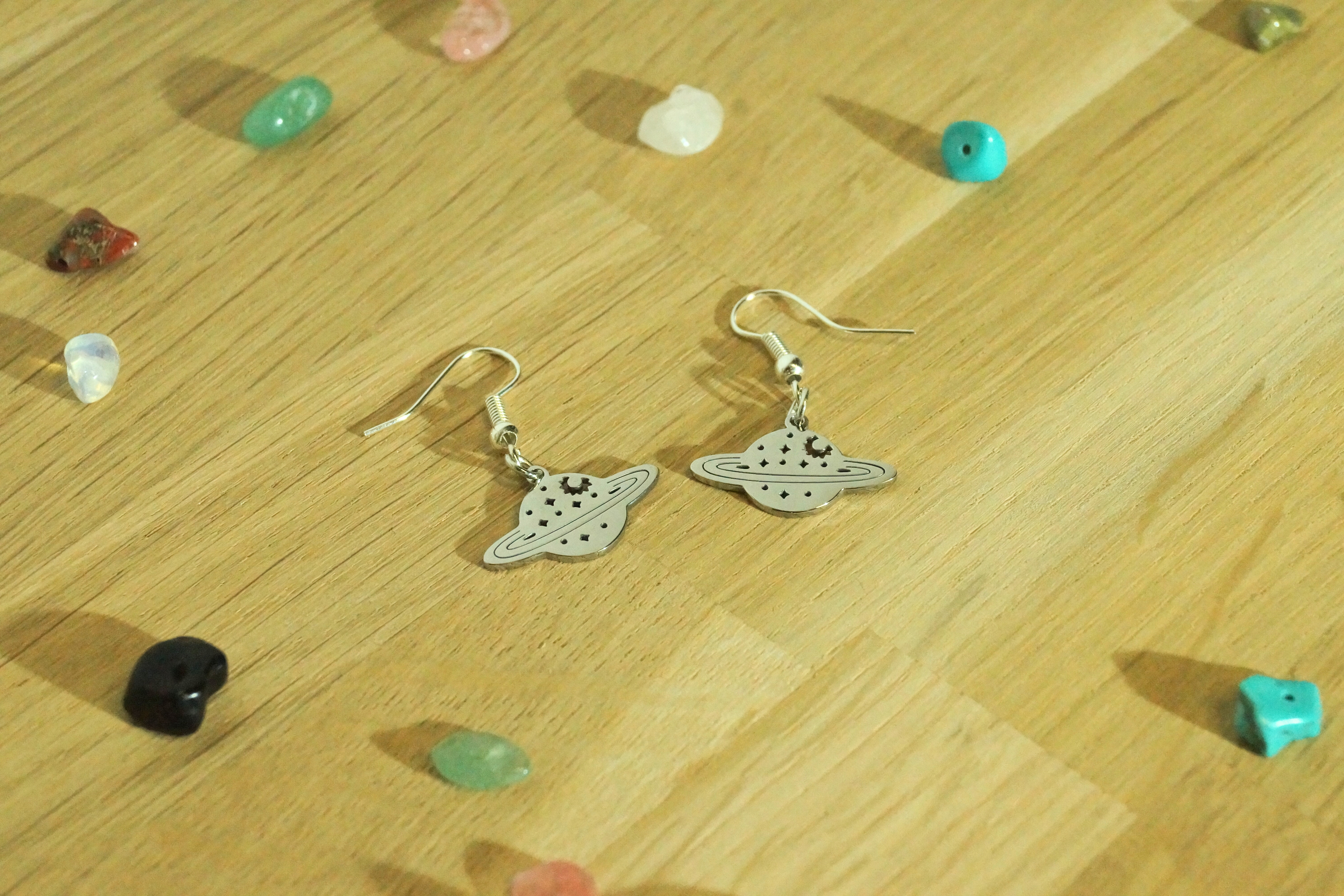 Boucles d'oreilles Saturne