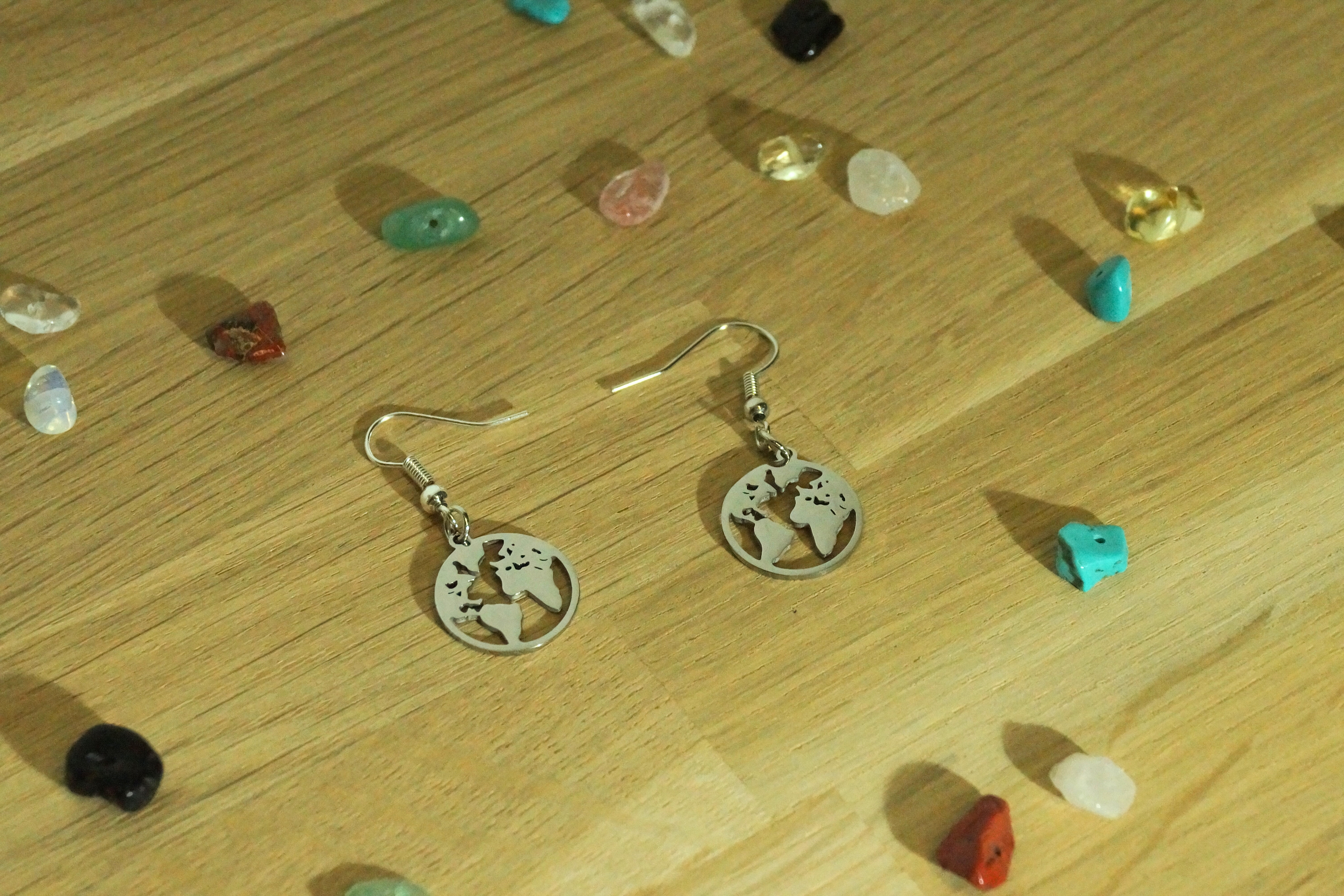 Boucles d'oreilles planète Terre