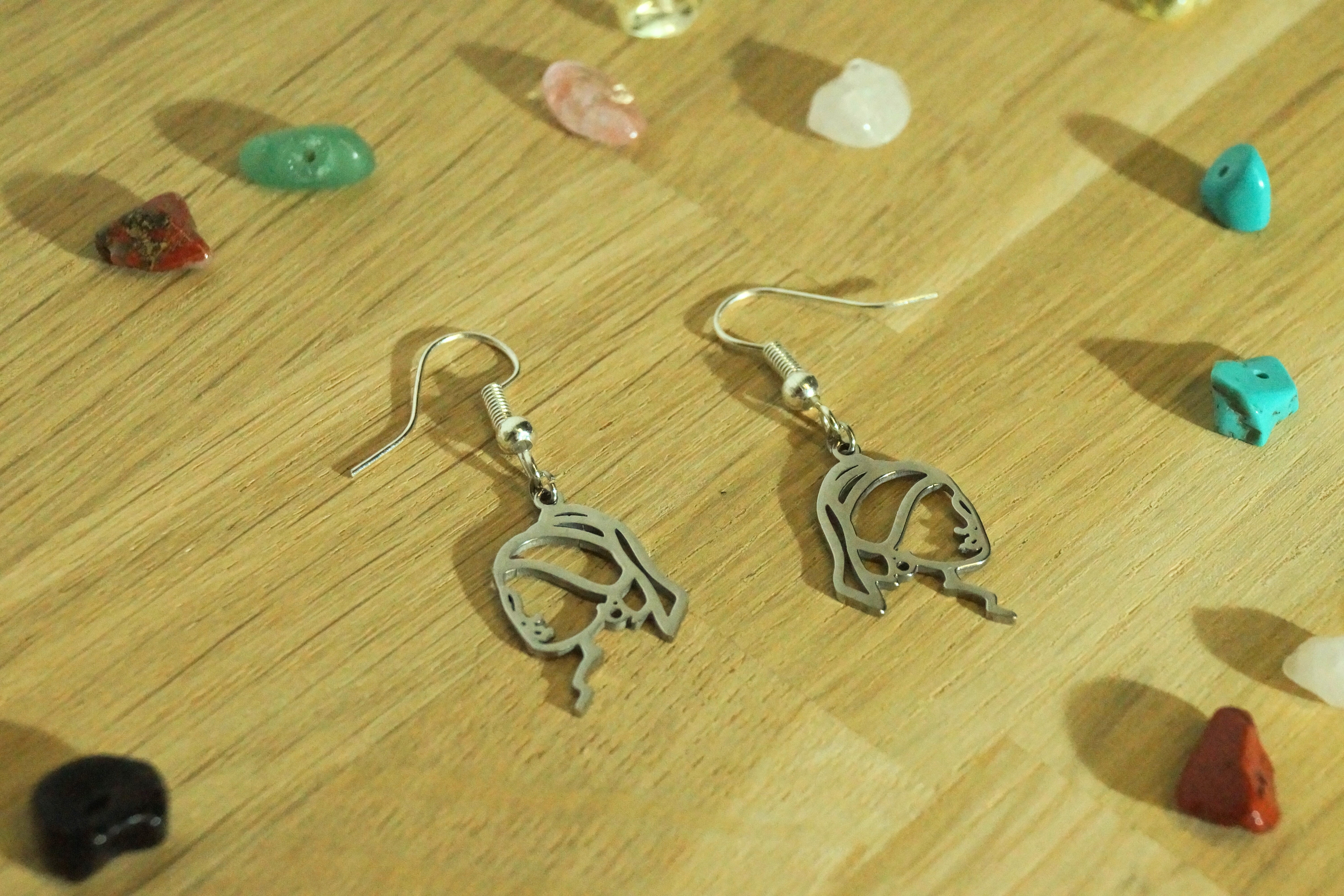 Boucles d'oreilles jeune fille à la perle