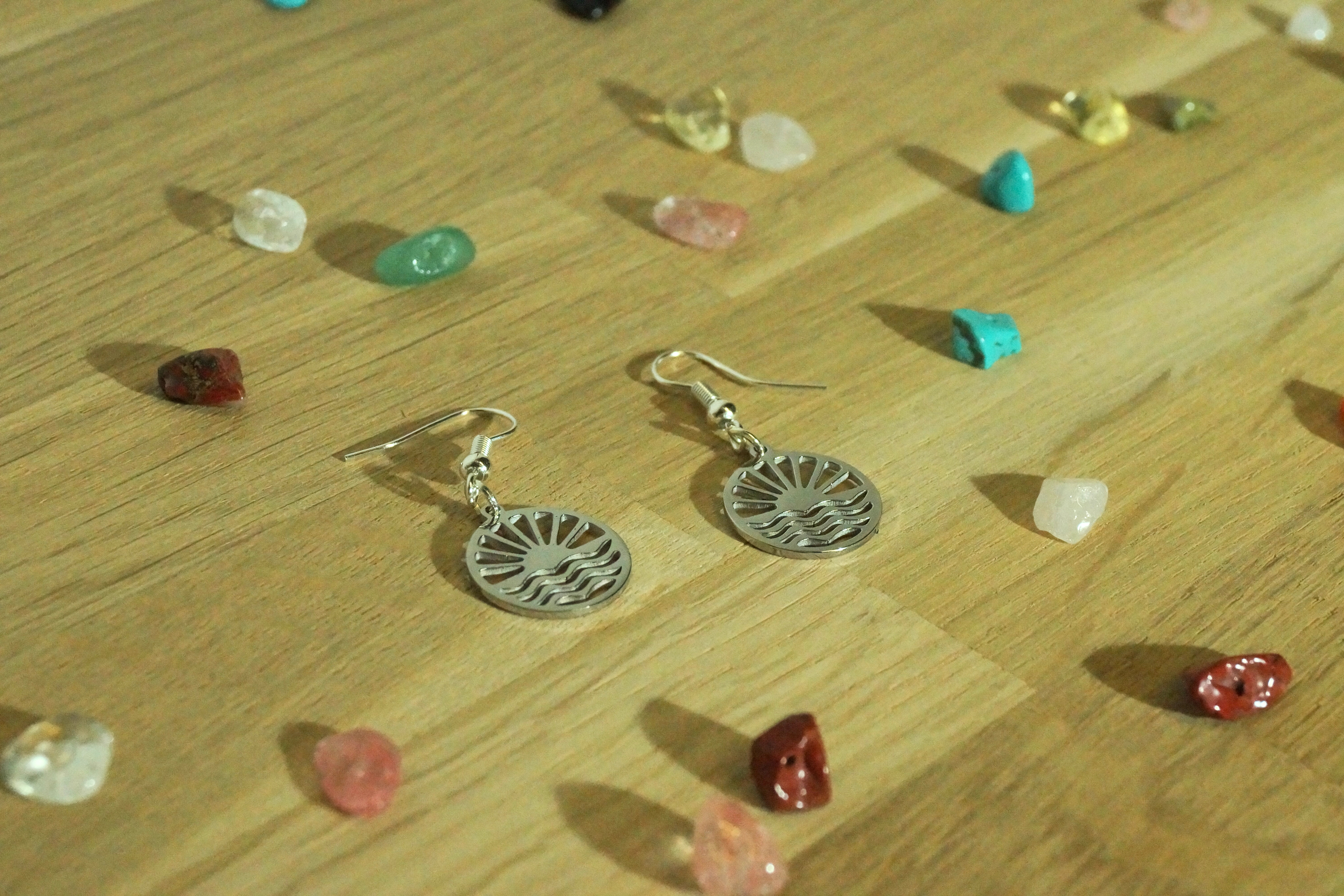 Boucles d'oreilles soleil levant