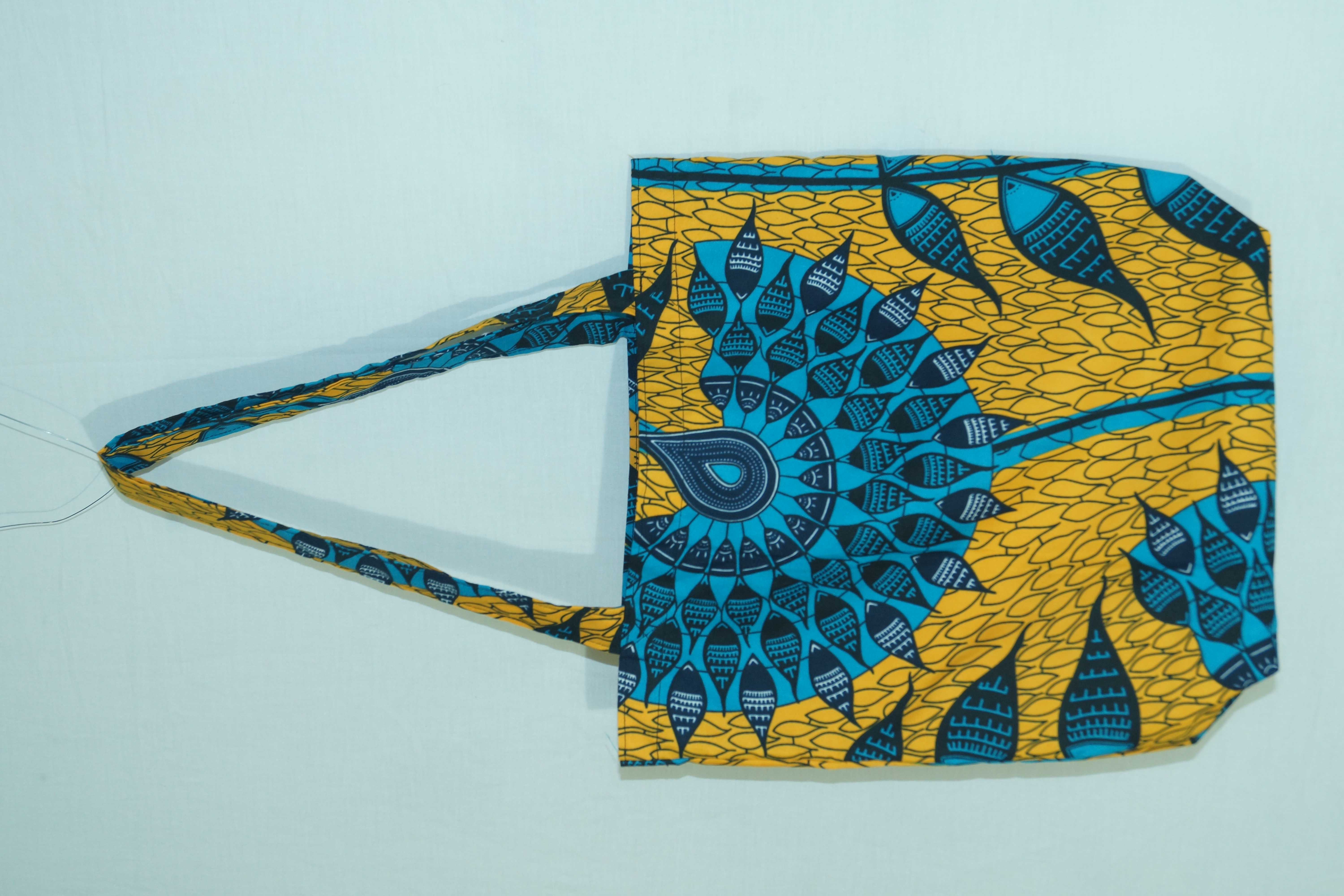 Tote bag poissons bleu et jaune