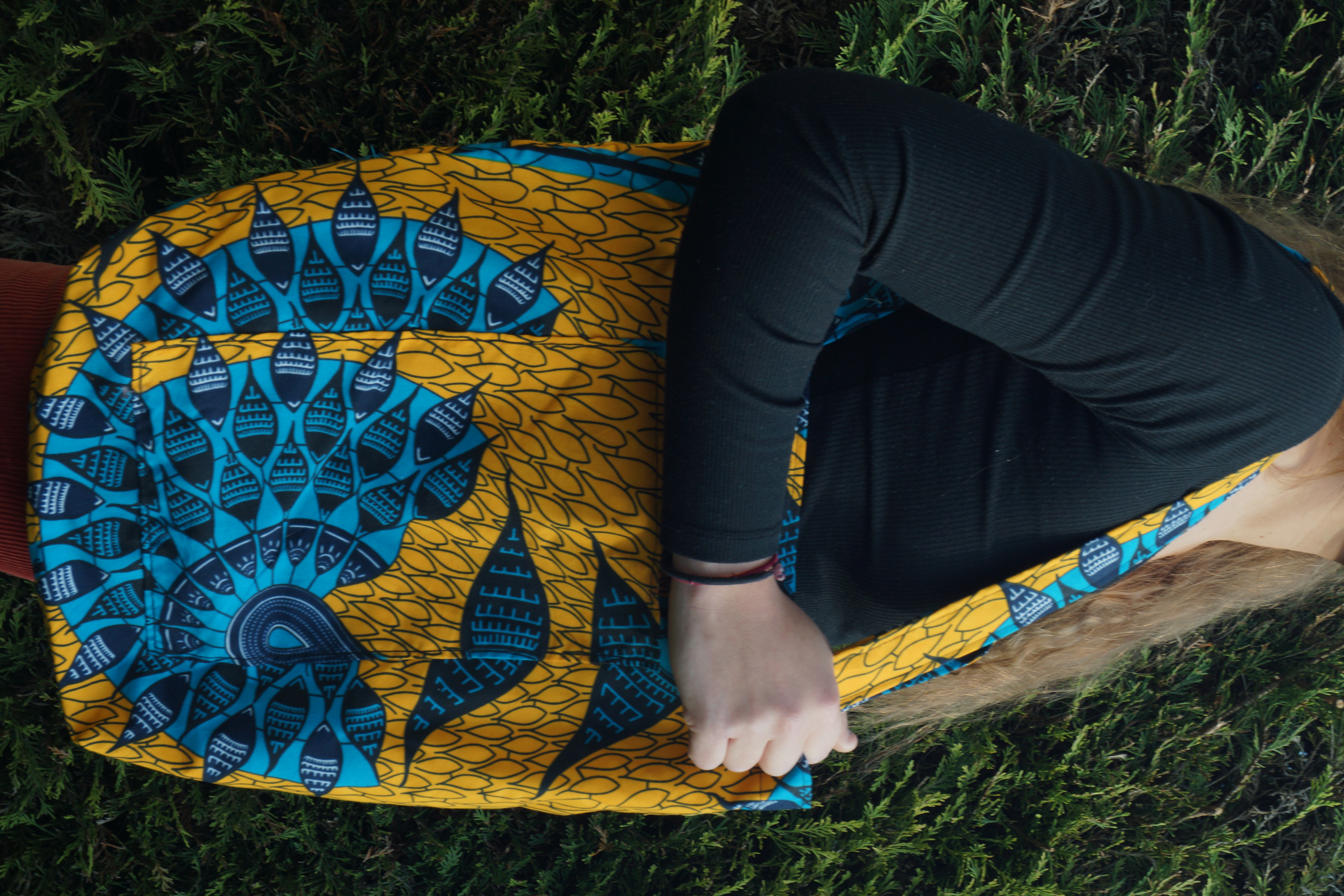 Tote bag poissons bleu et jaune