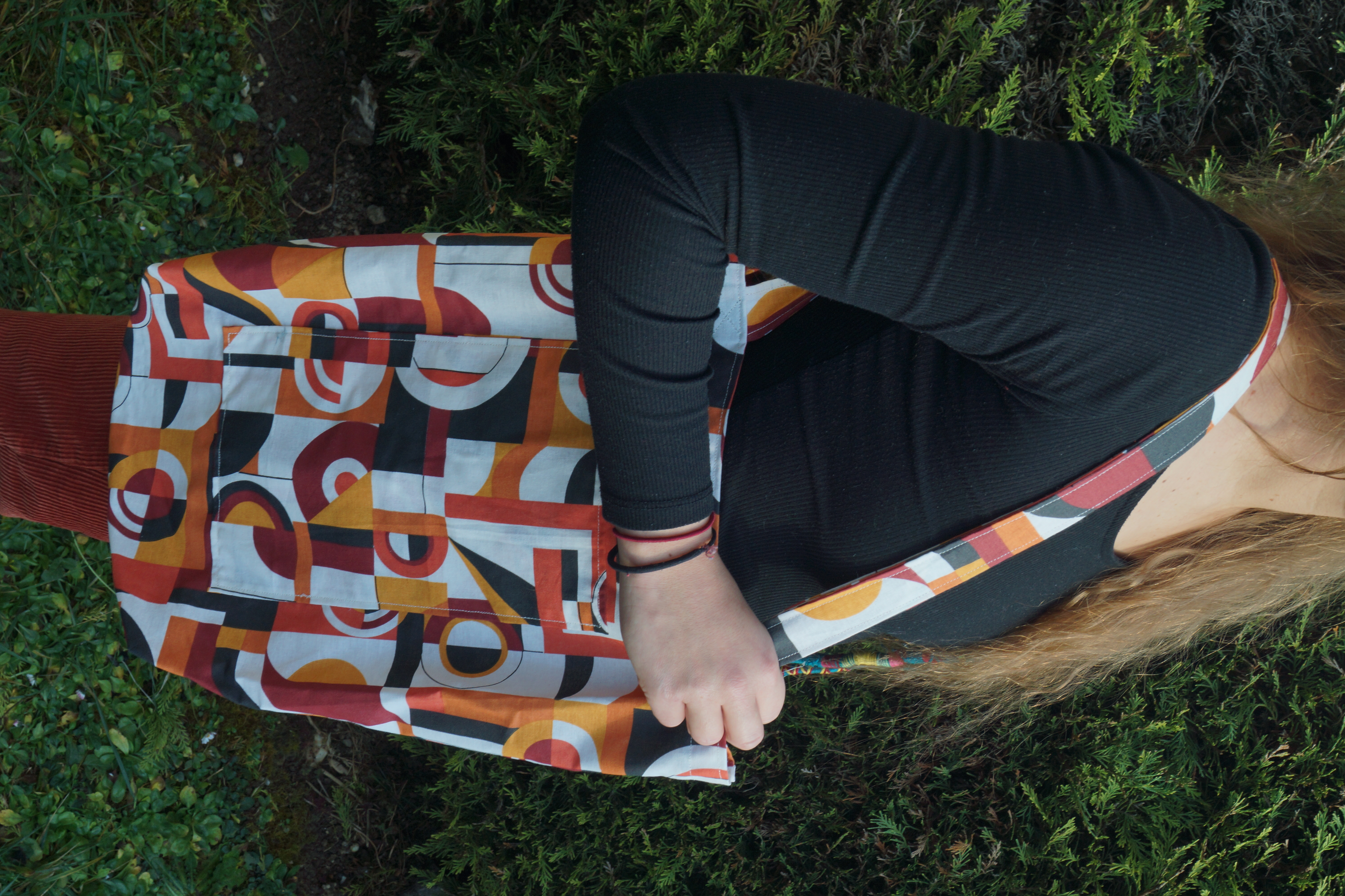 Tote bag à motifs géométriques