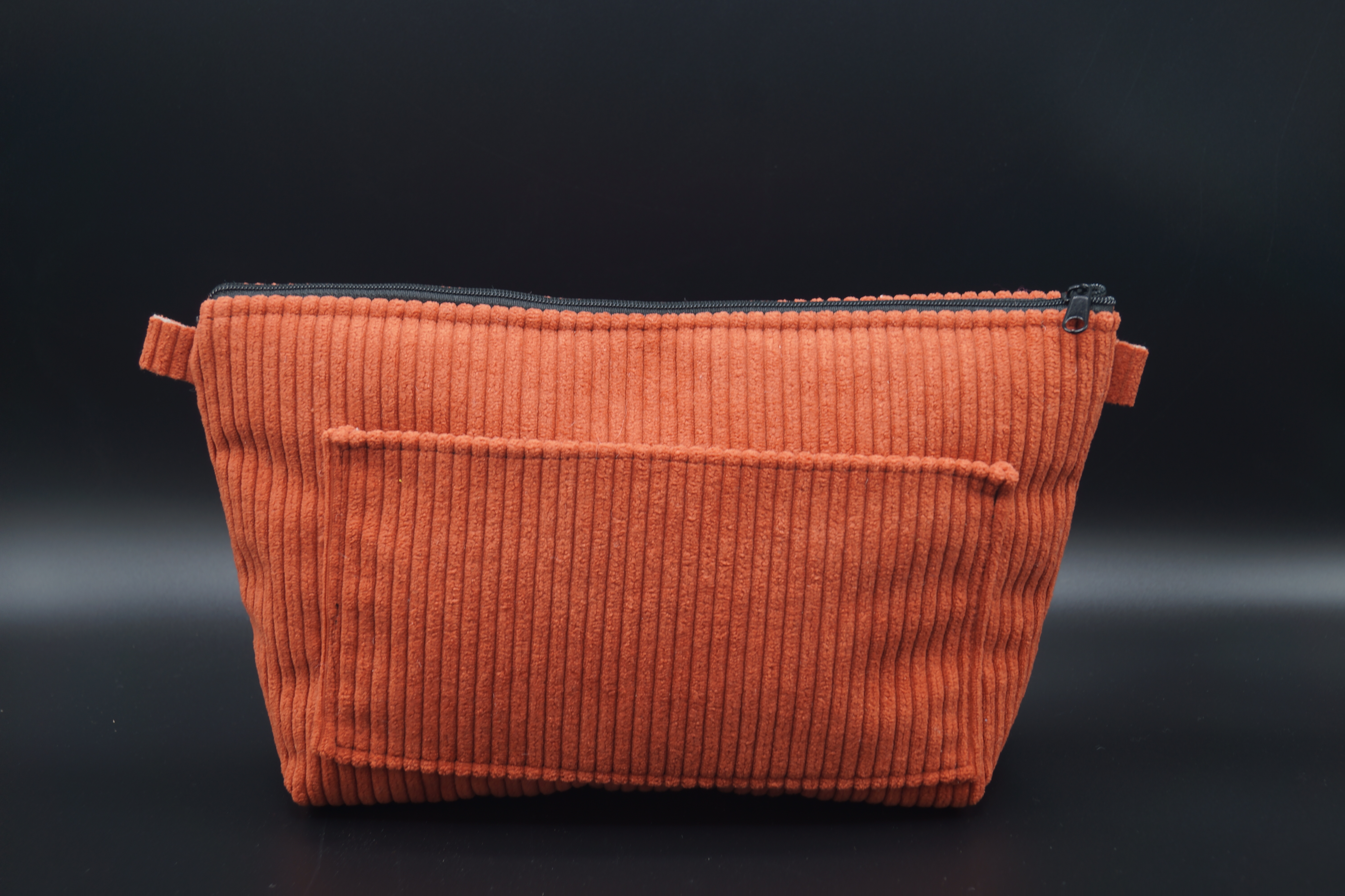 Trousse de toilette en velours côtelé