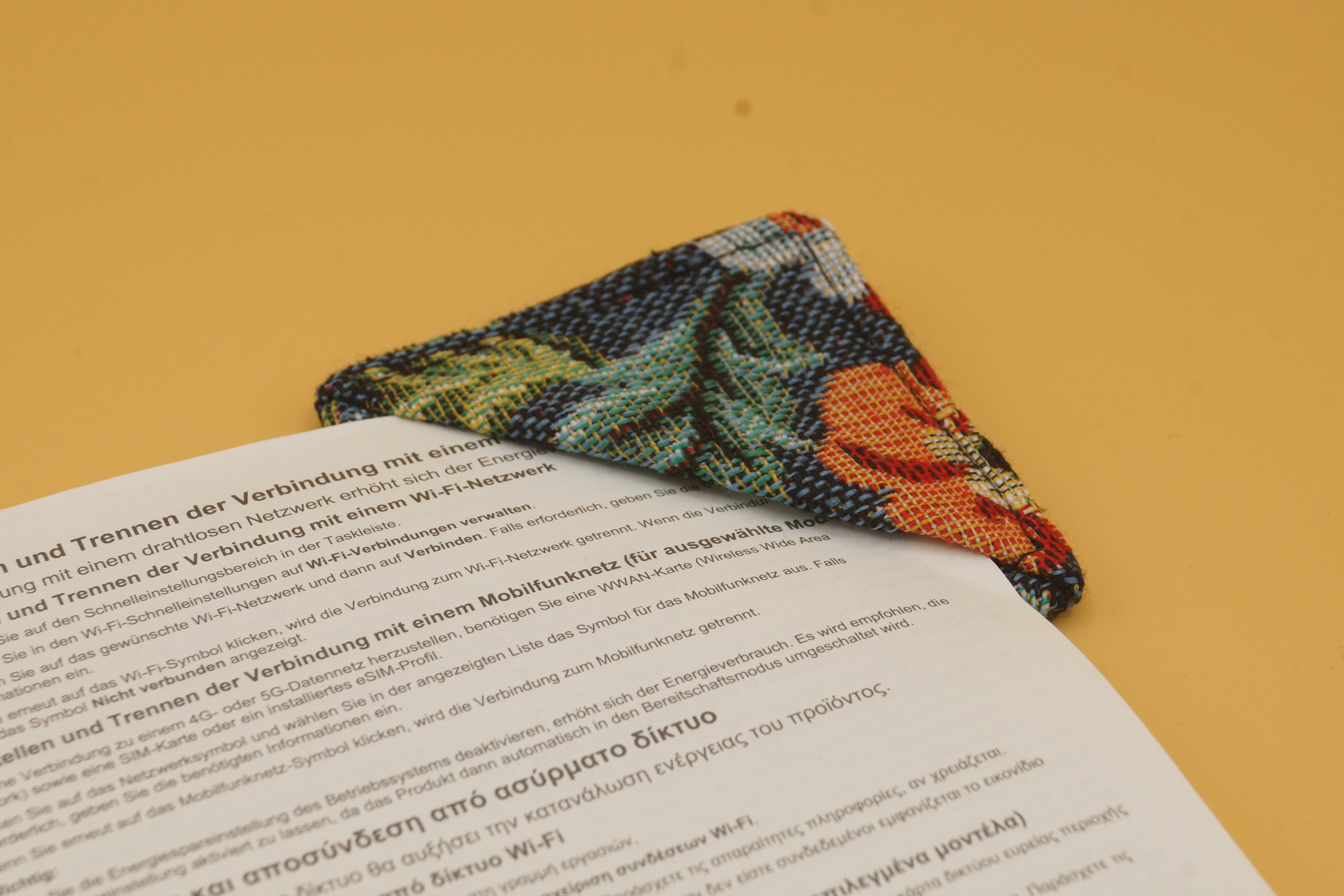 Marque-page en tissu