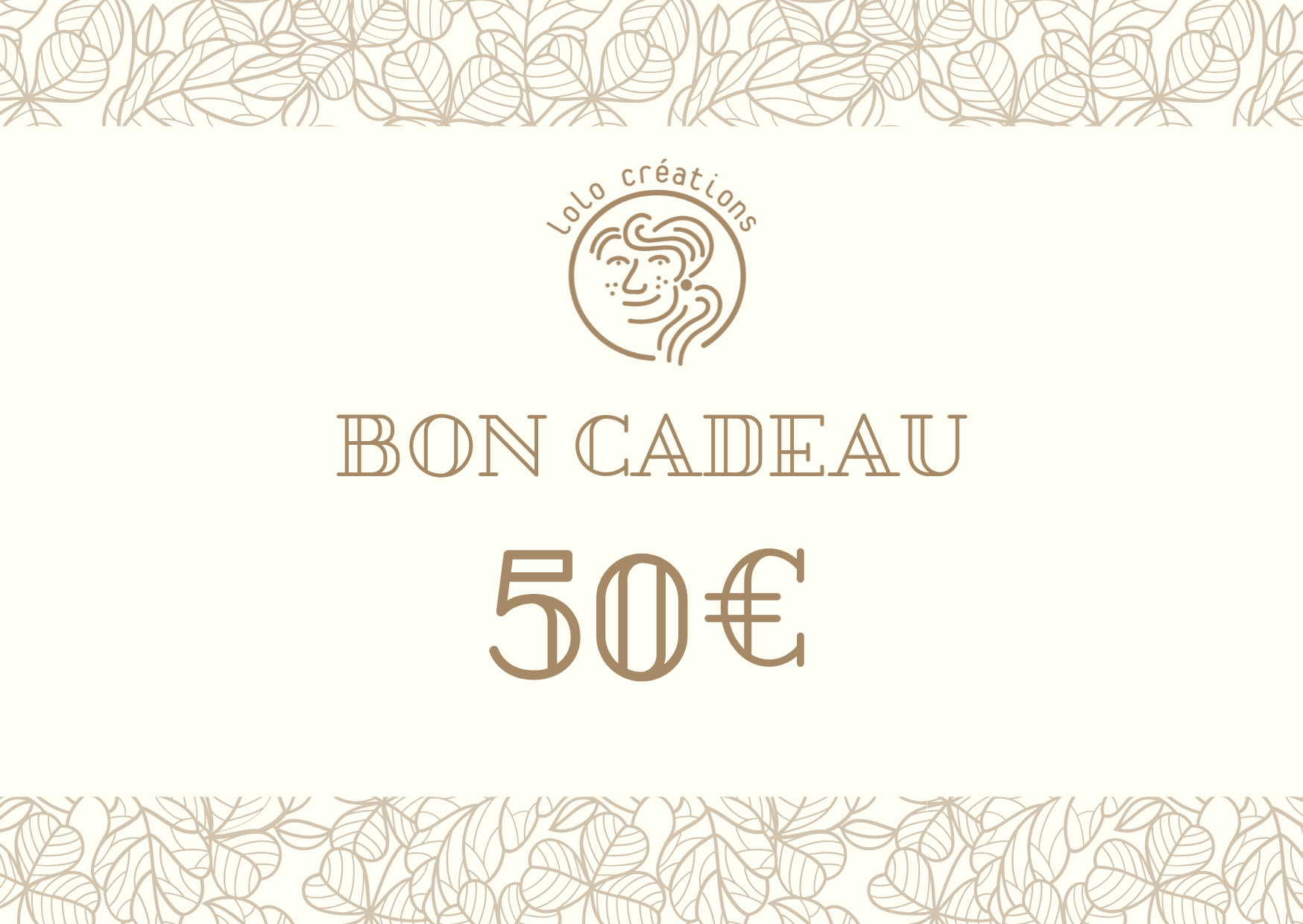 Bon cadeau 20 - 50 - 100 €