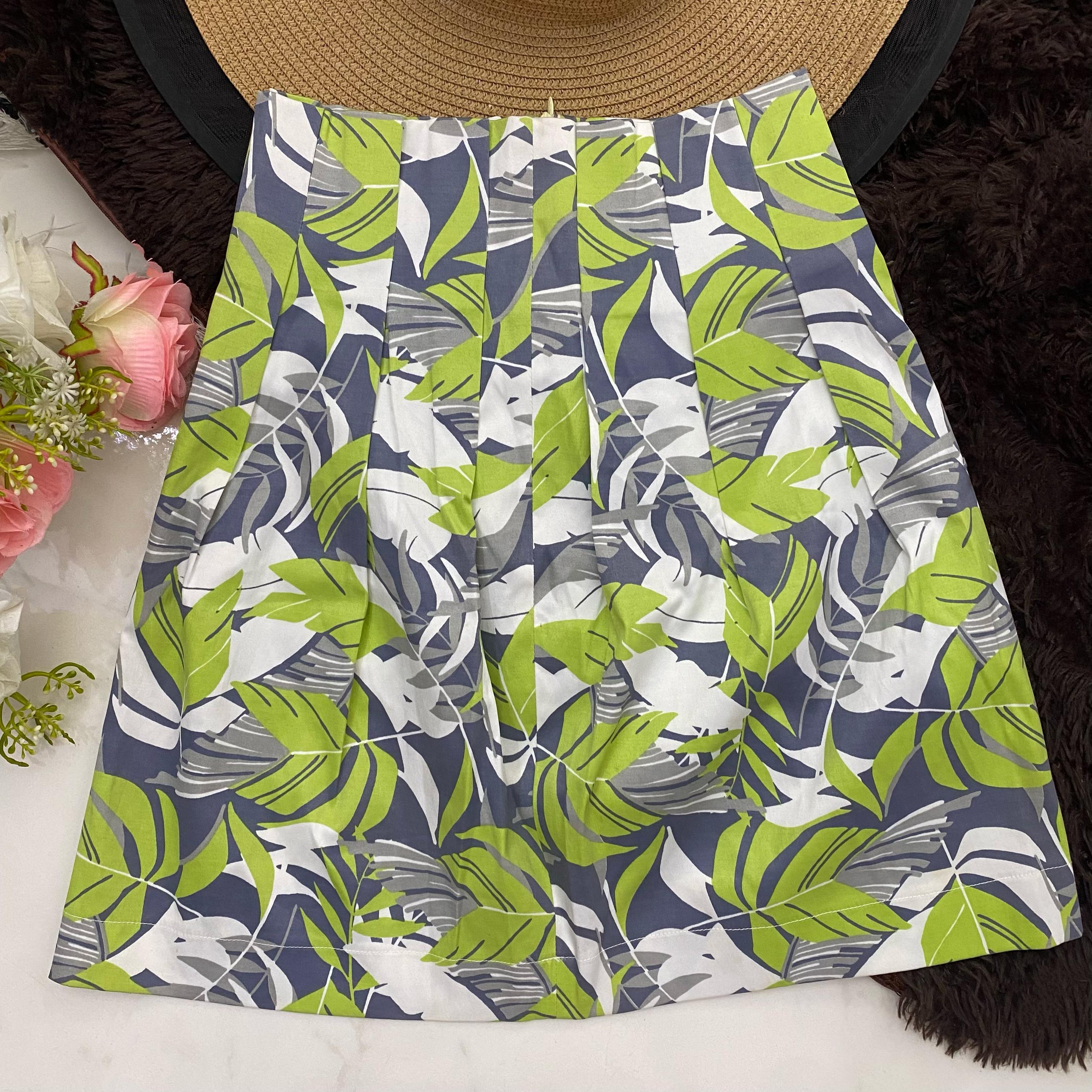 Saia estampada tropical Tamanho P