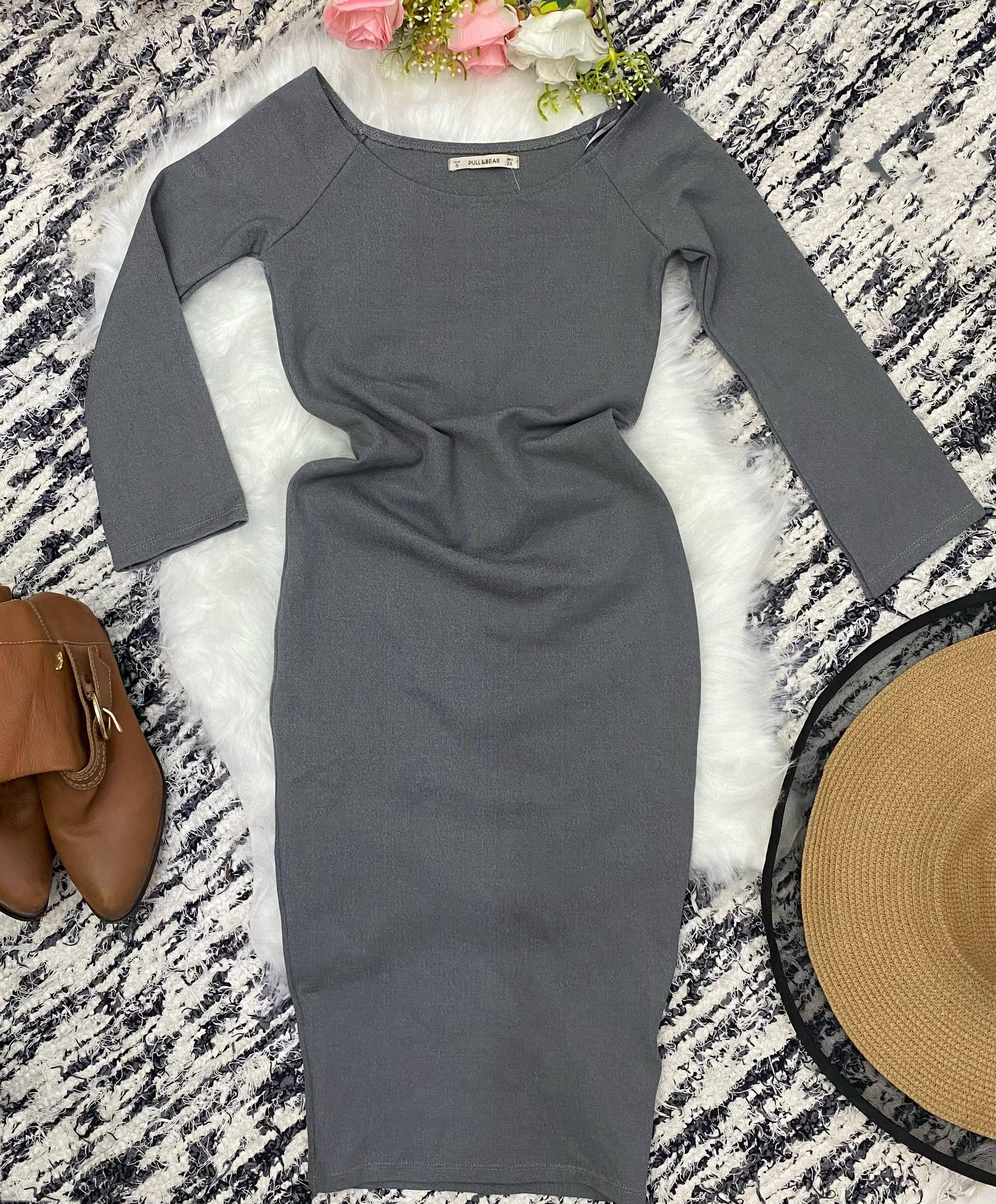Vestido cinza tubinho Tamanho PP