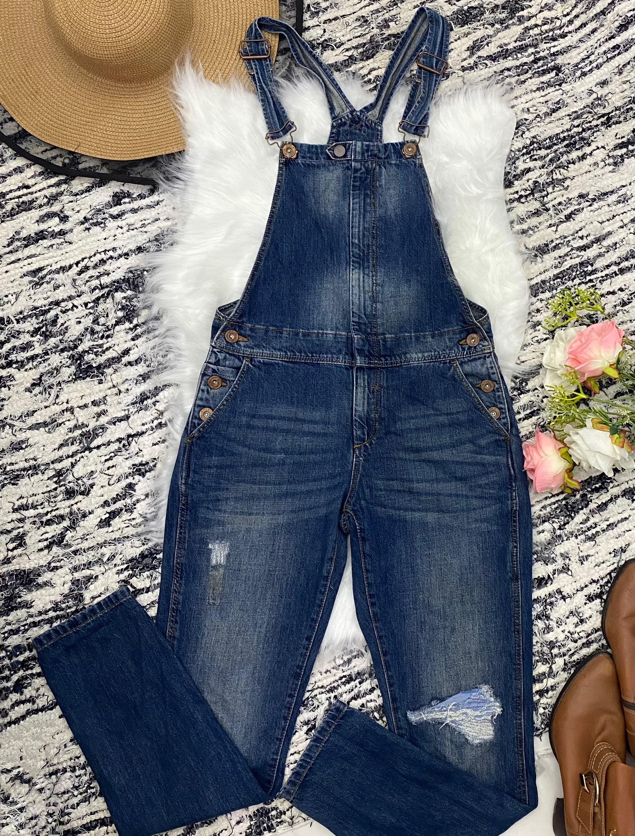 Jardineira Jeans Tamanho 34