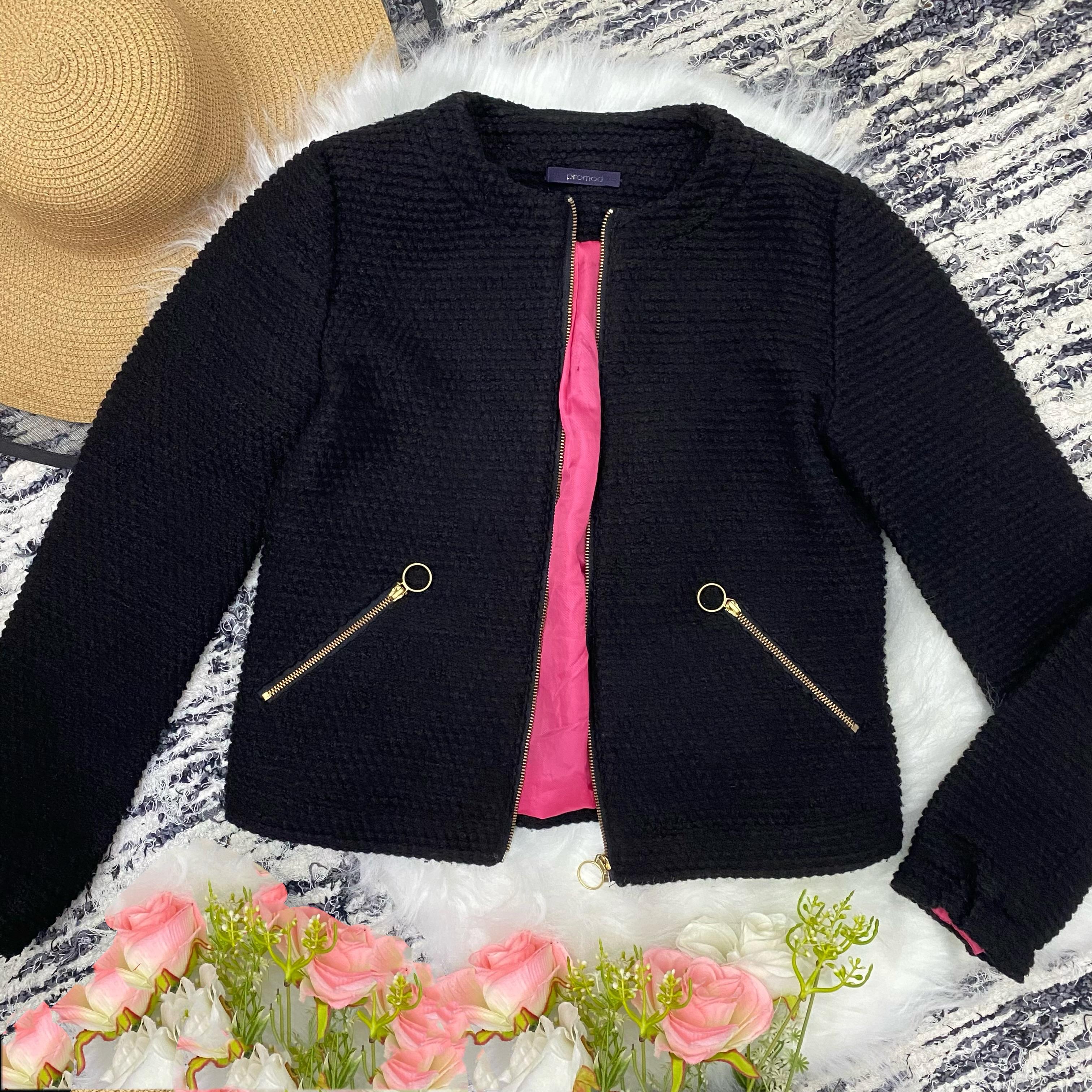 Jaqueta Tweed Elegante Tamanho 40