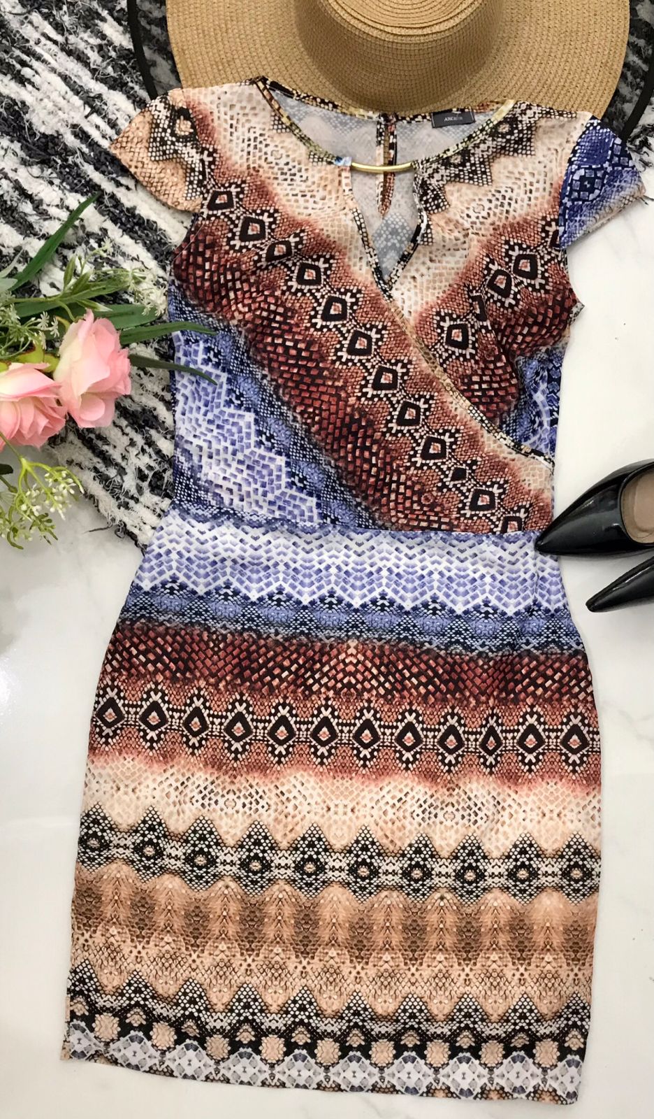 Vestido estampado Tamanho P