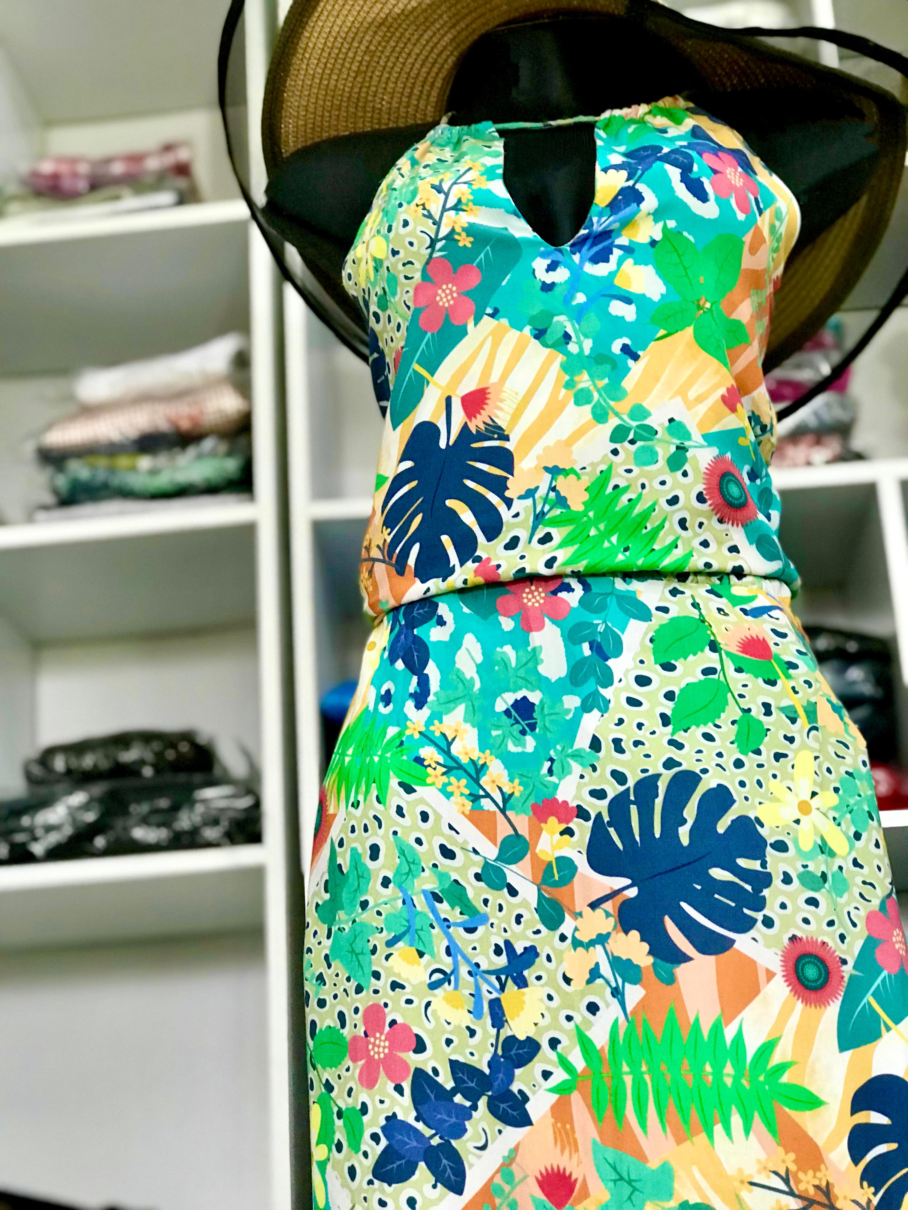Vestido Floral Longo Tamanho G