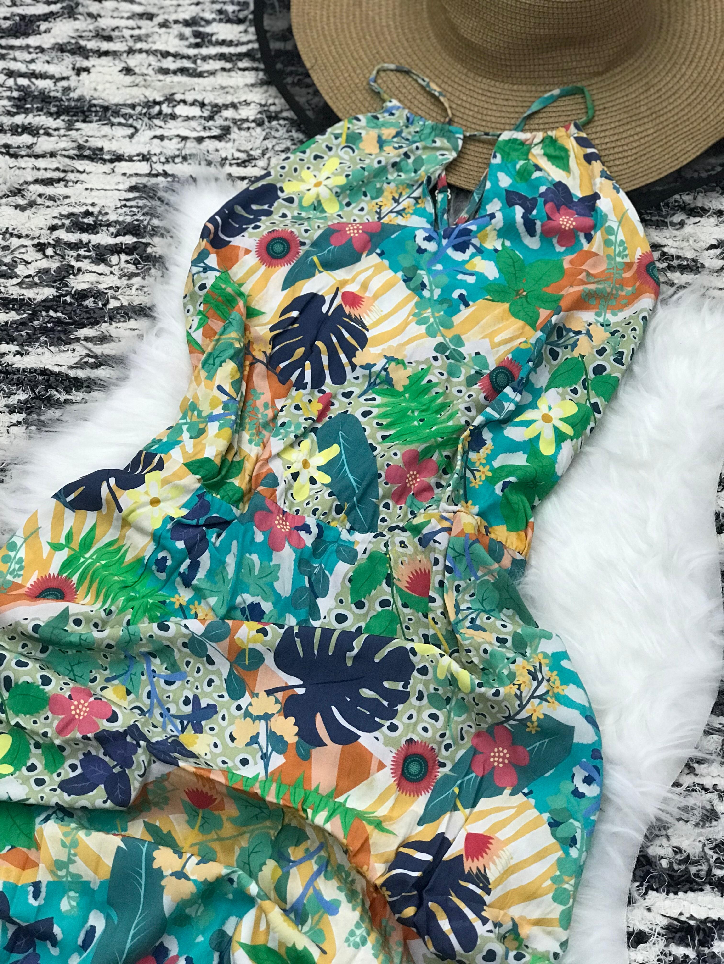 Vestido Floral Longo Tamanho G