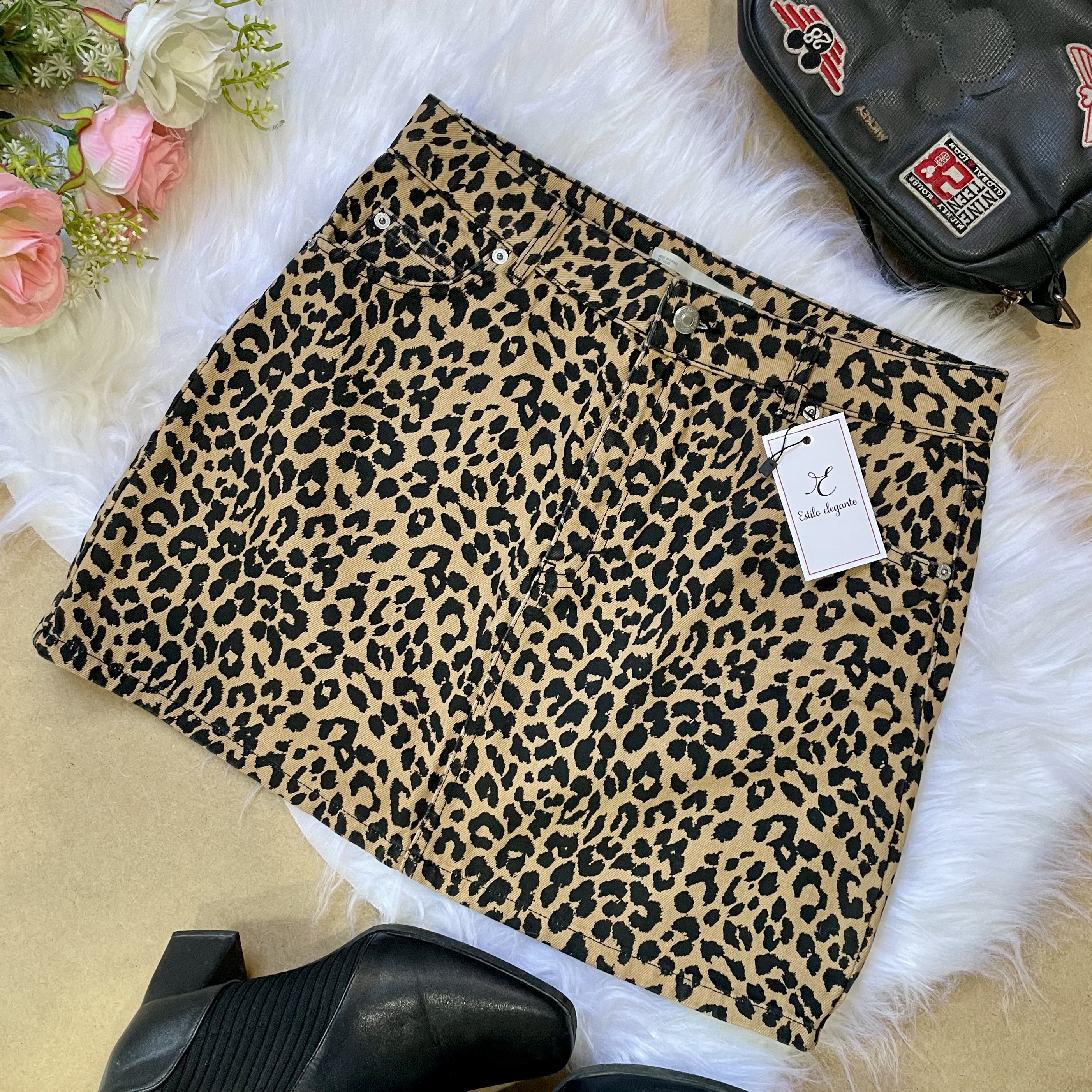 Saia de Estampa Animal Print