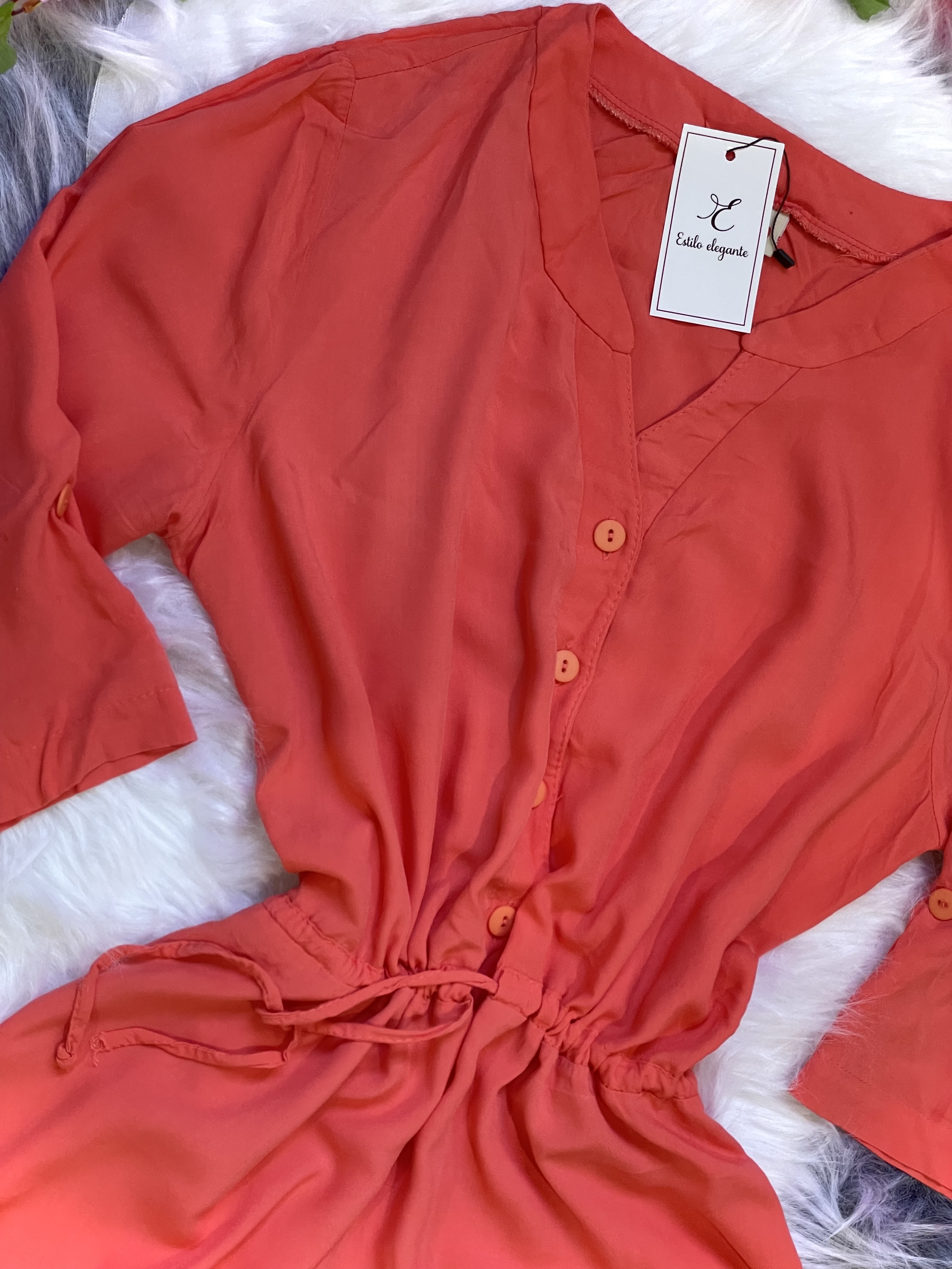 Vestido Coral Feminino