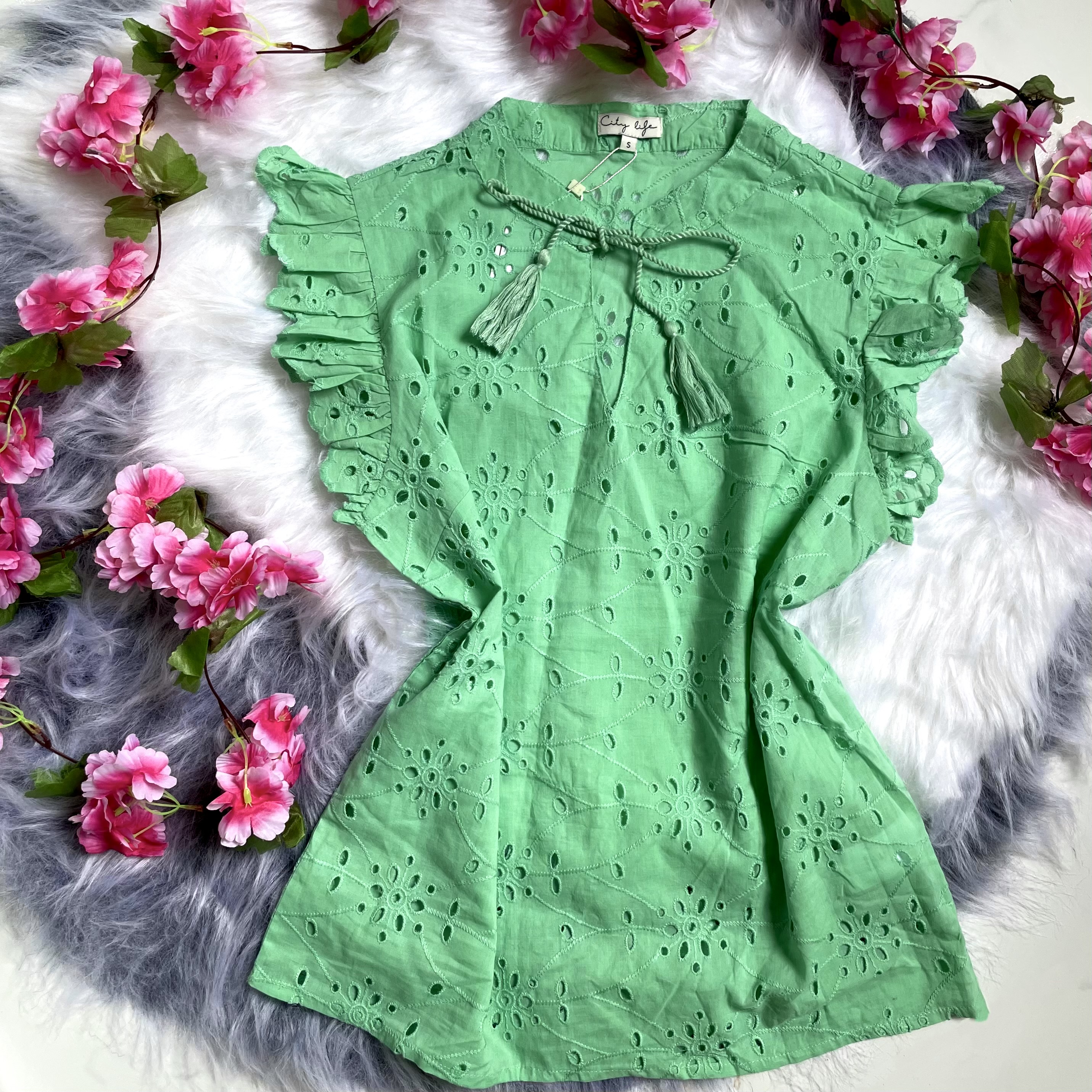 Blusa de Laise com Babados