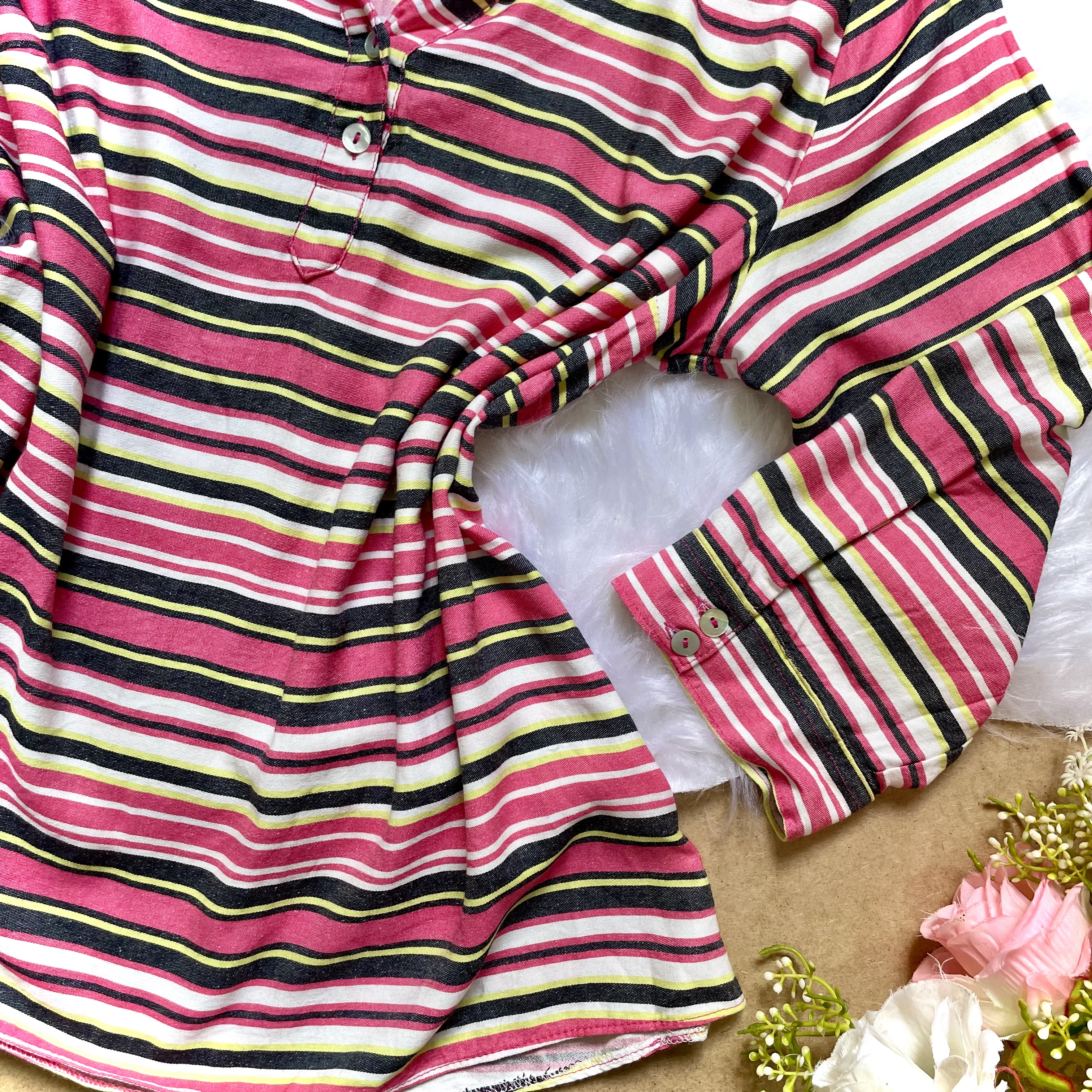 Blusa de listras colorida