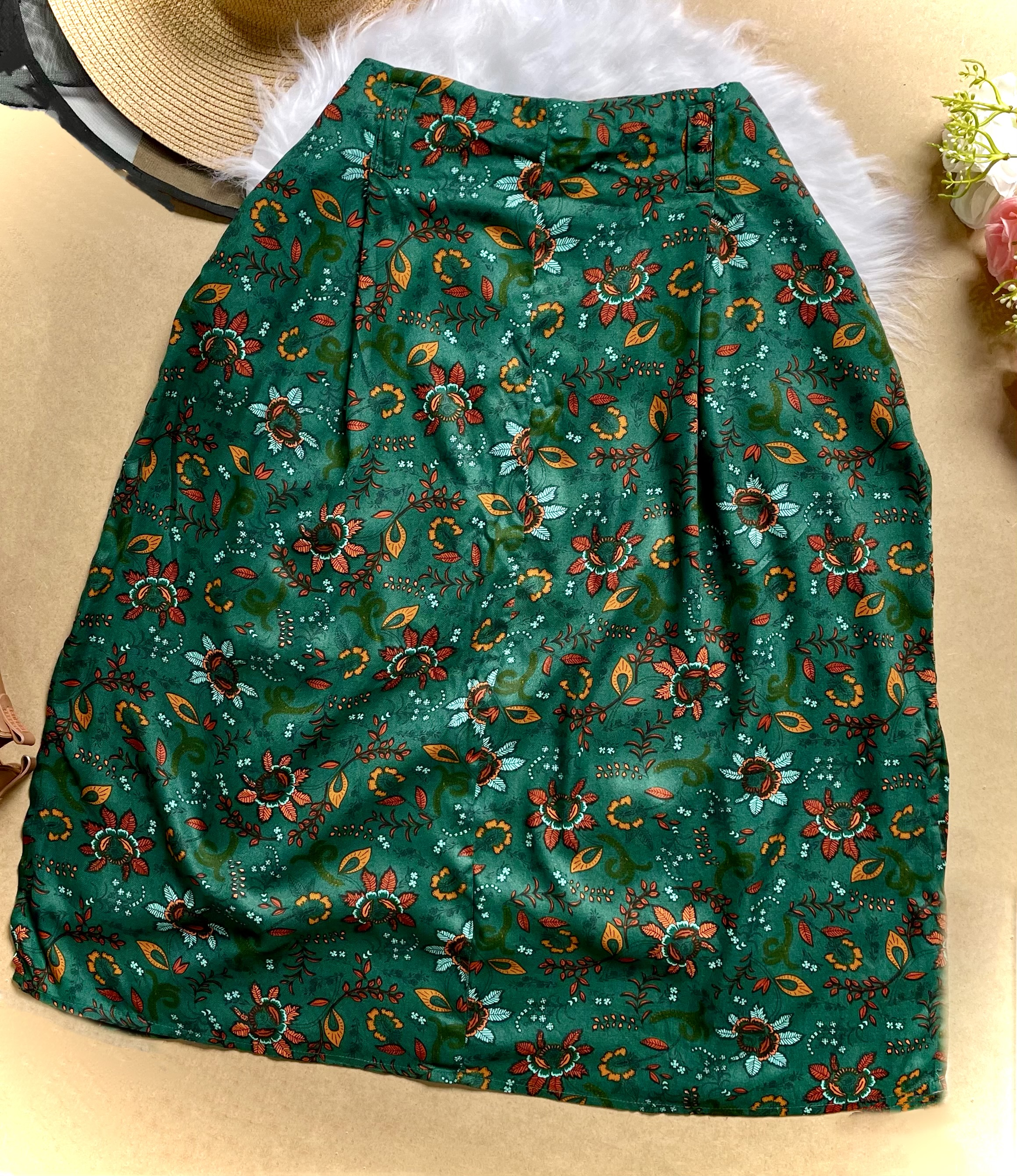 Saia Verde Floral