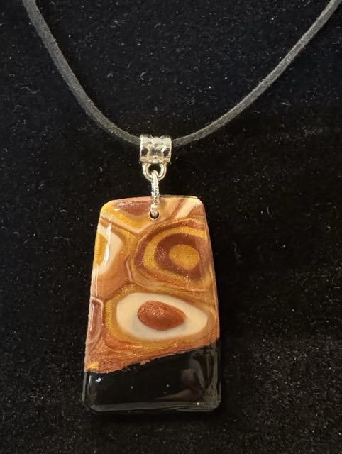 Stunning Faux Clay Agate Pendant