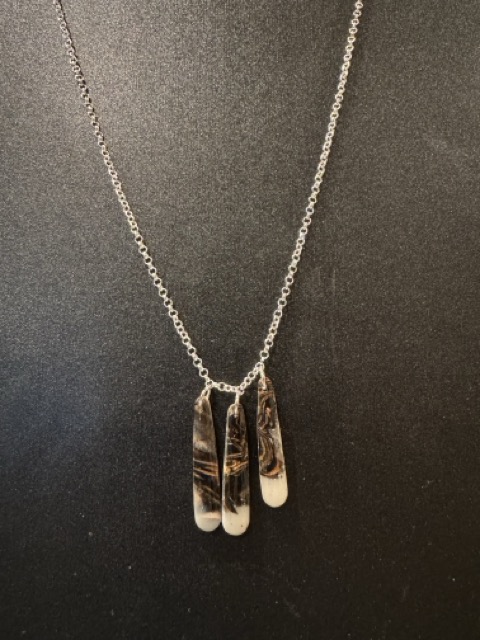 Elegant Three-Tier Faux Stone Clay Pendant