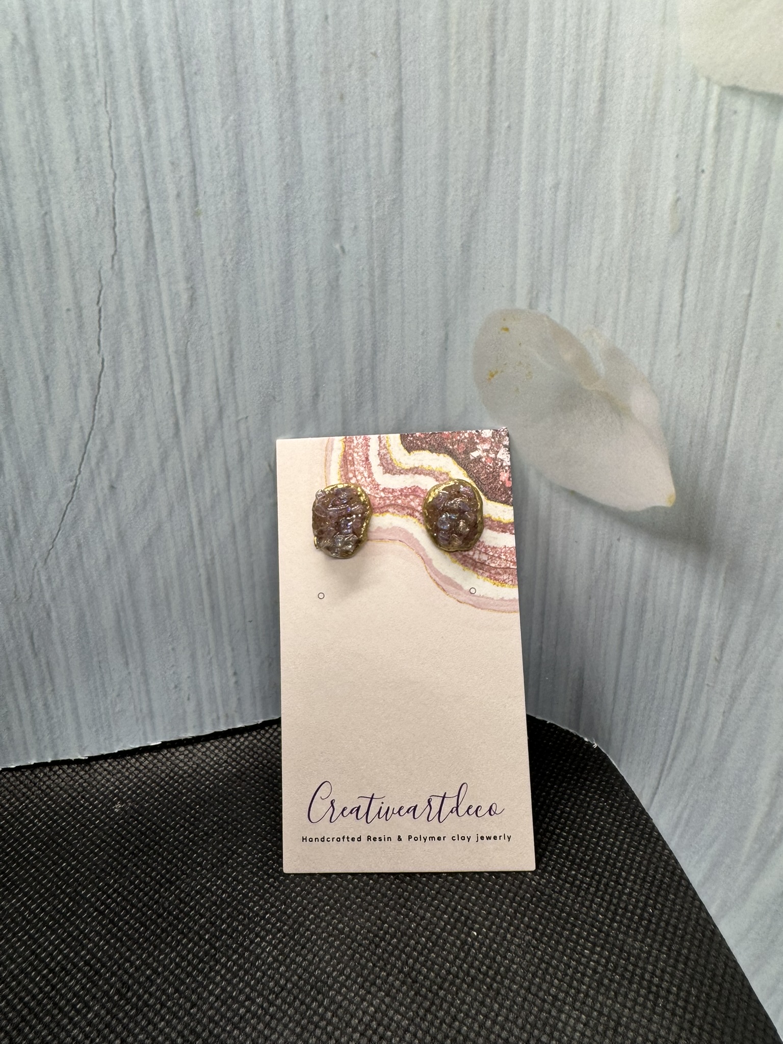 Drusy Iridescent Studs