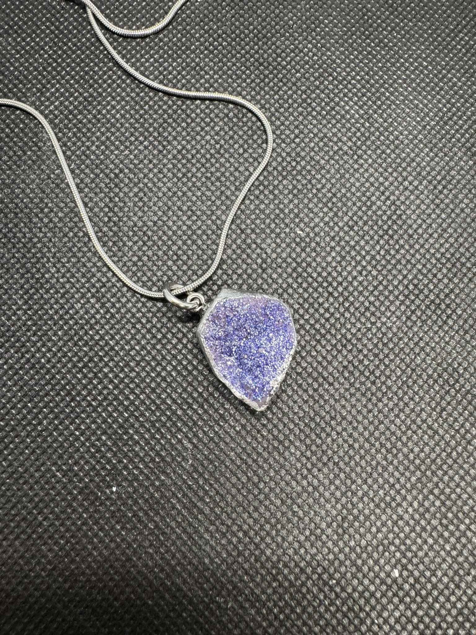 Purple Drusy Pendant