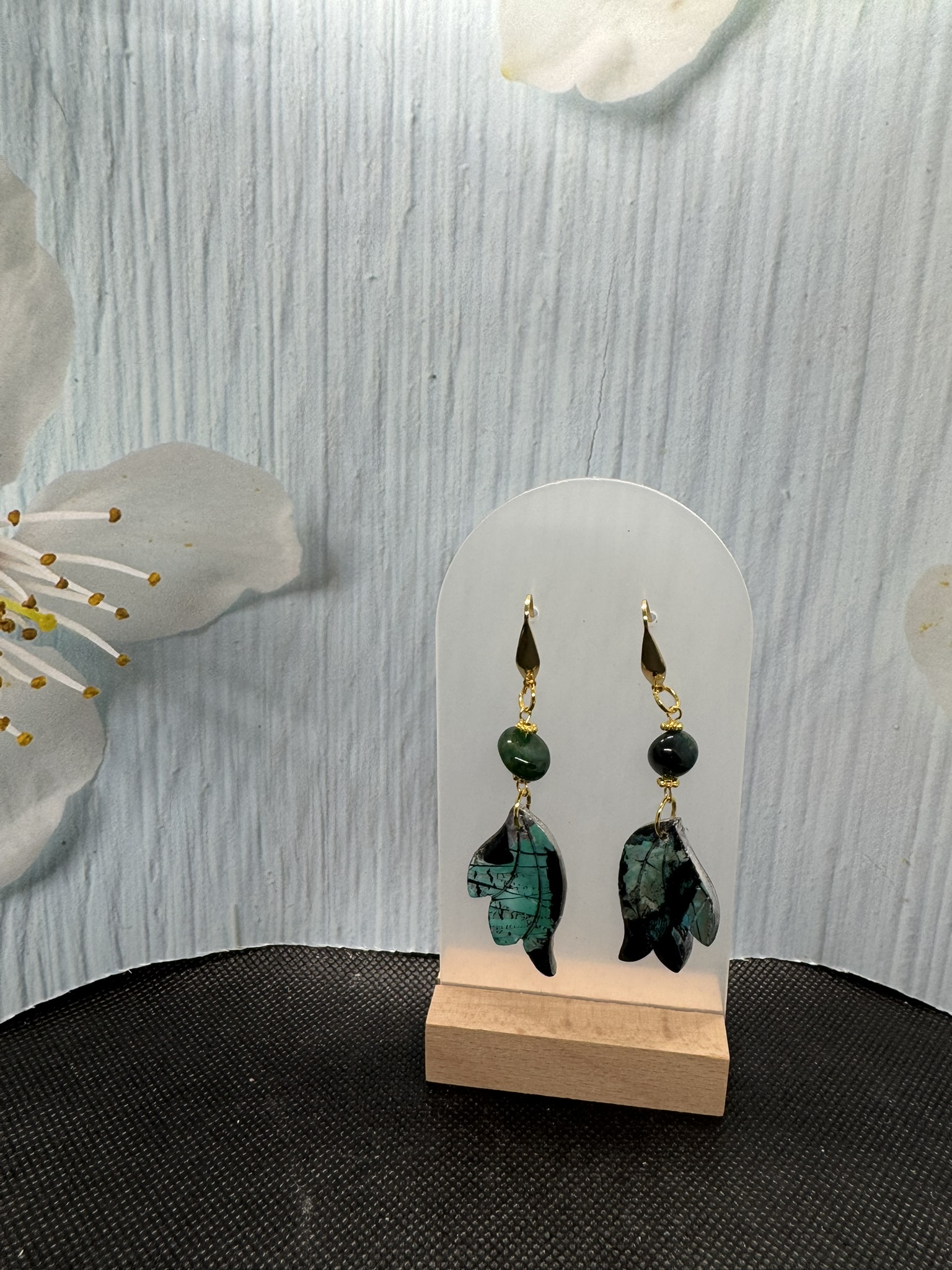 Wing and Jasper Clay Earrings
