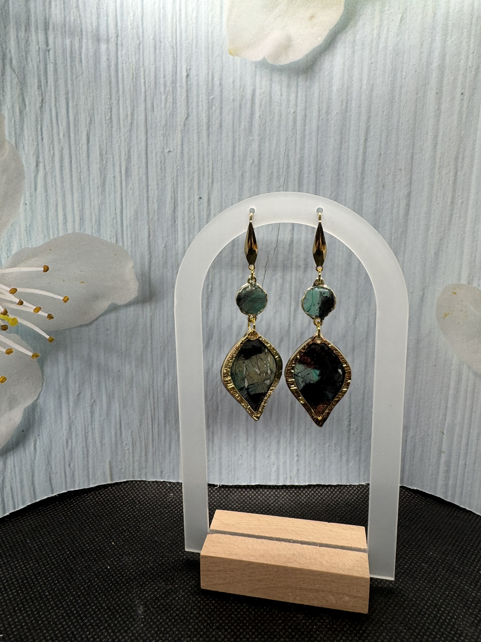 Textured Free Form Clay Dangle Earrings