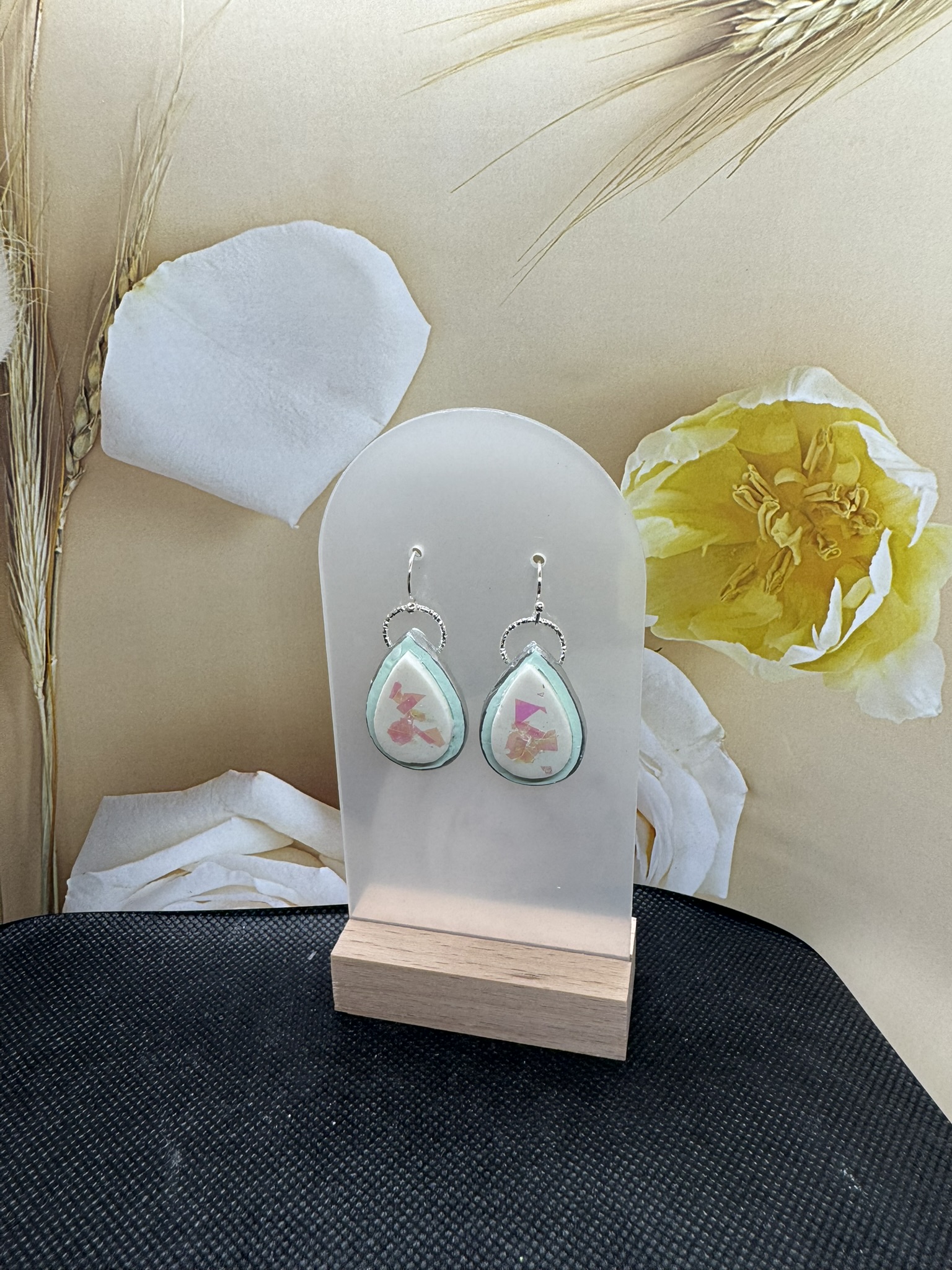 Faux Opal TearDrop Earrings