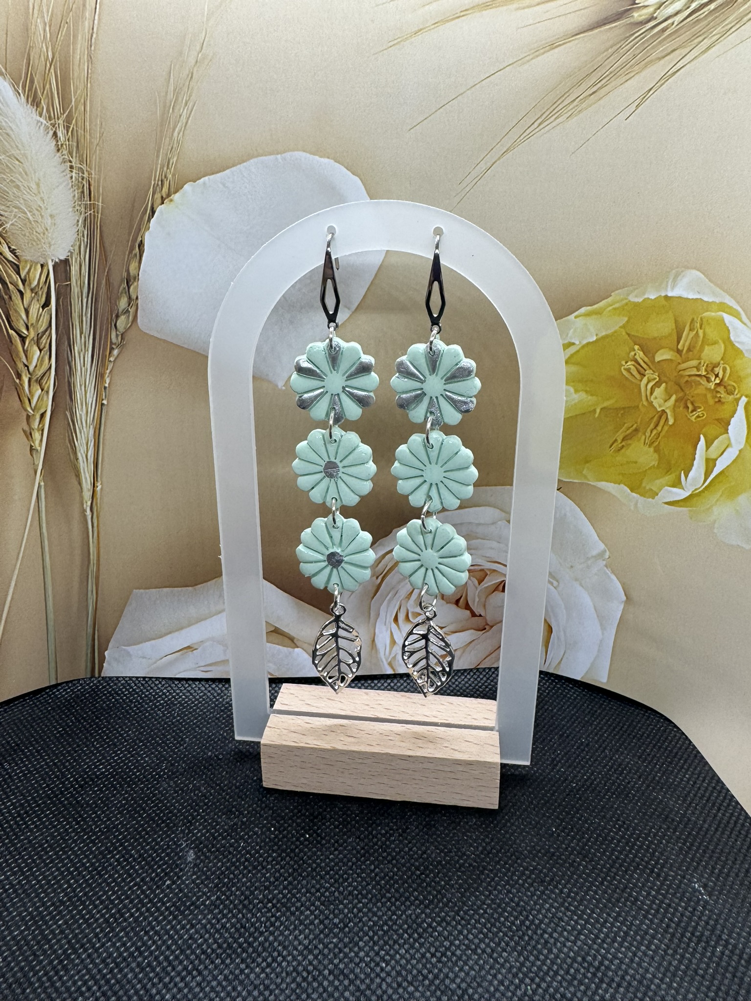 Floral Dangle Duster Earrings