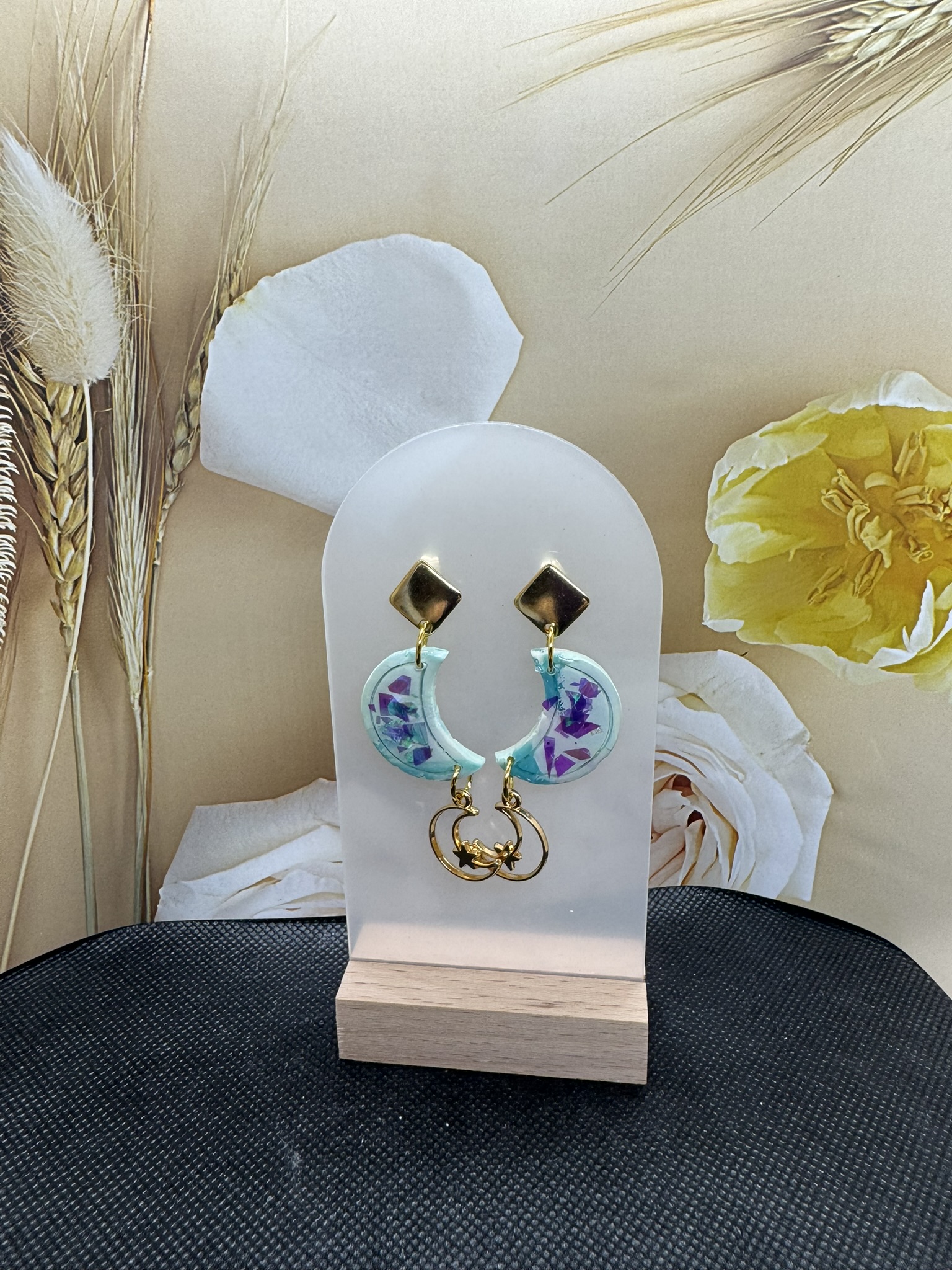 Faux Opal Mood Dangle Earrings