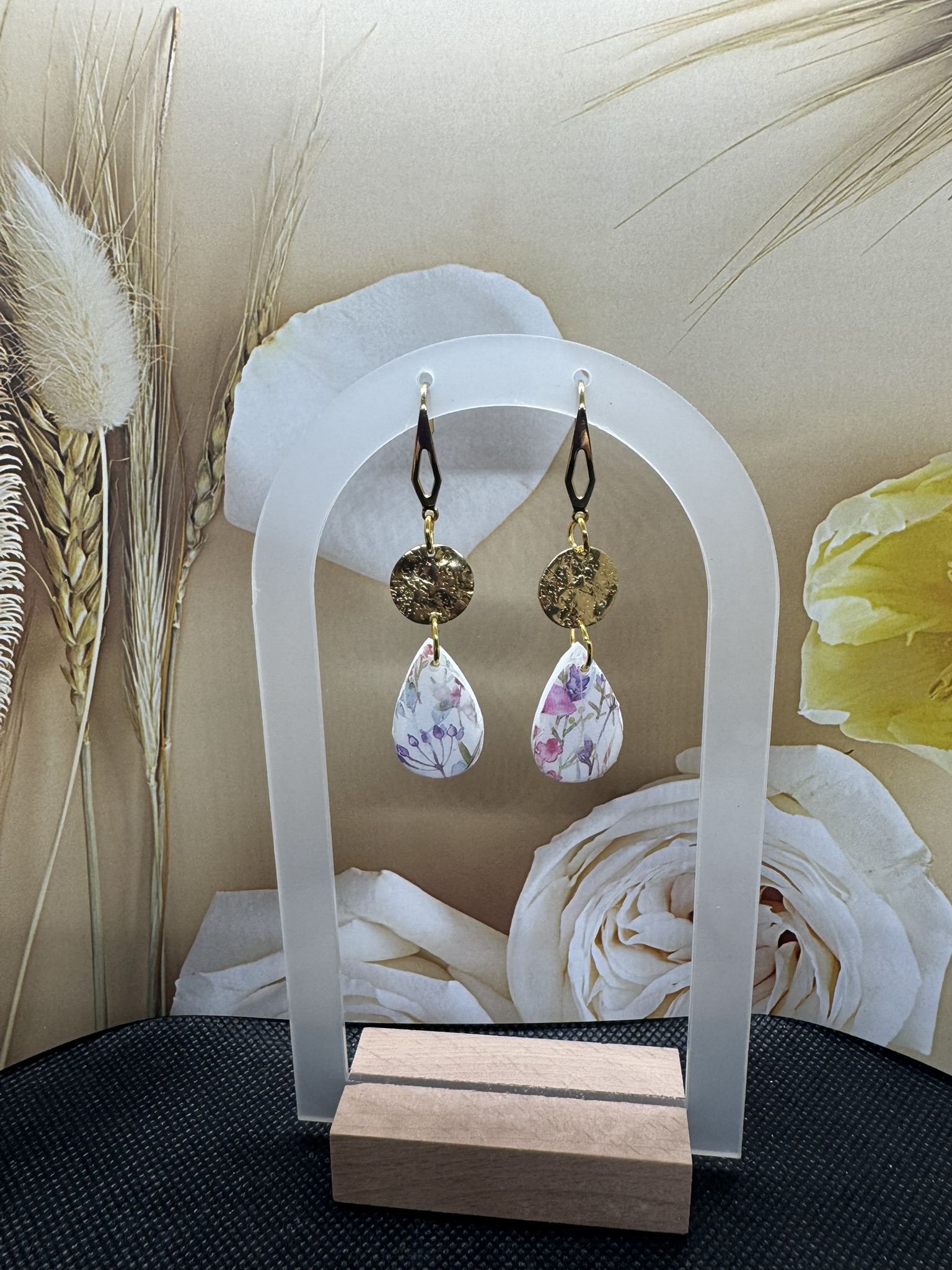 Elegant Floral Dangle Earrings
