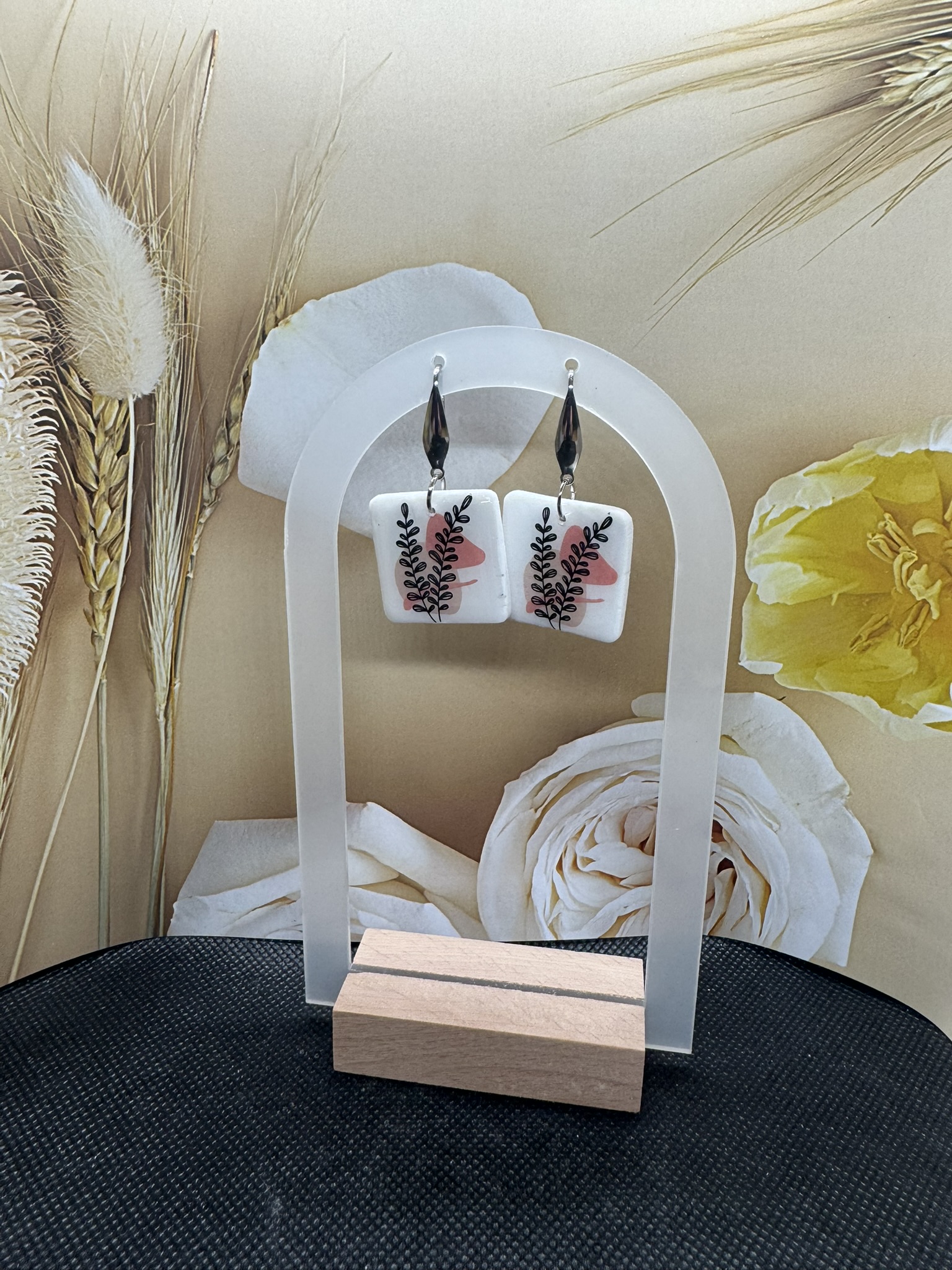 Floral Square Dangles
