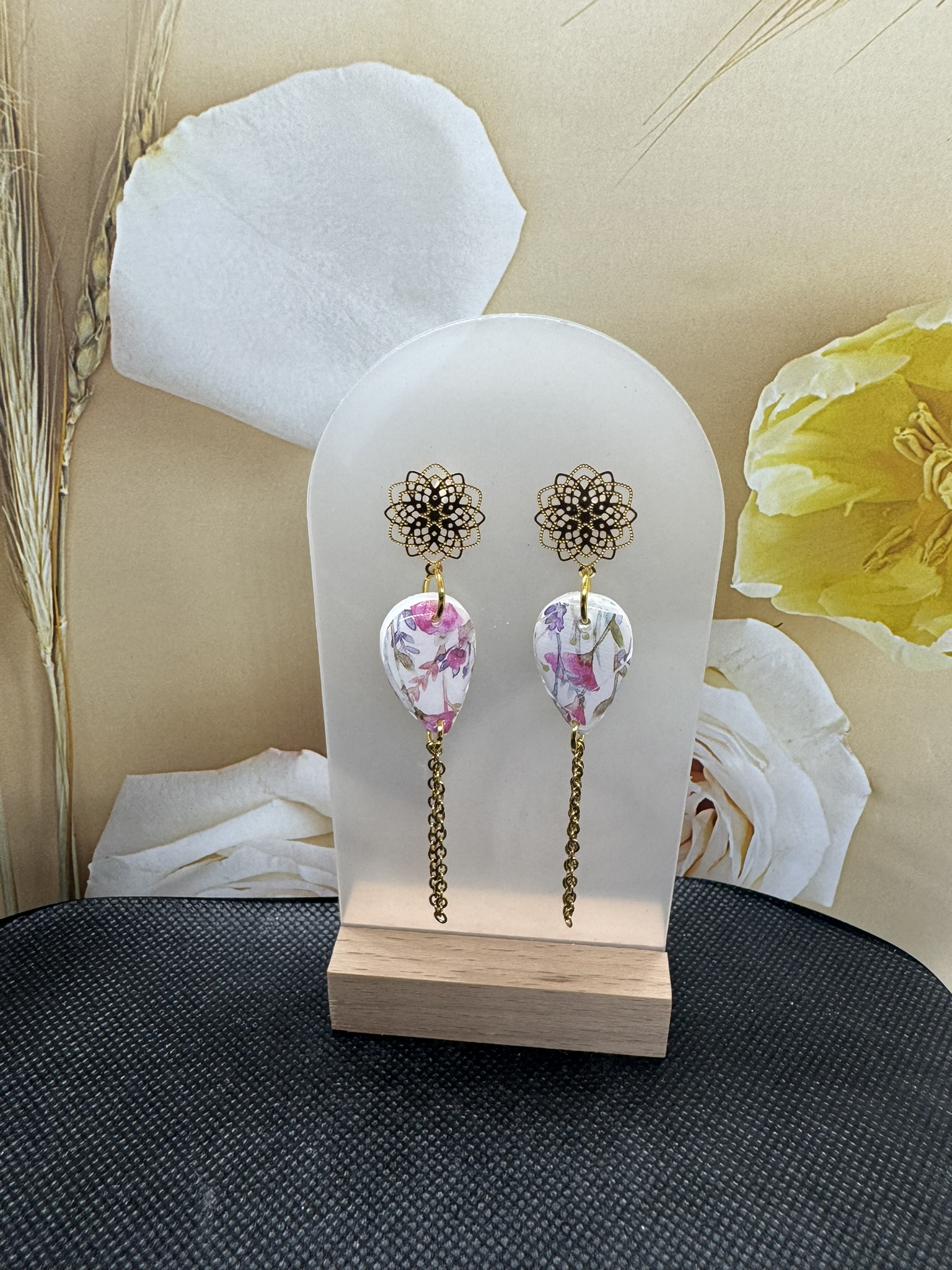 Floral Dangle Earrings