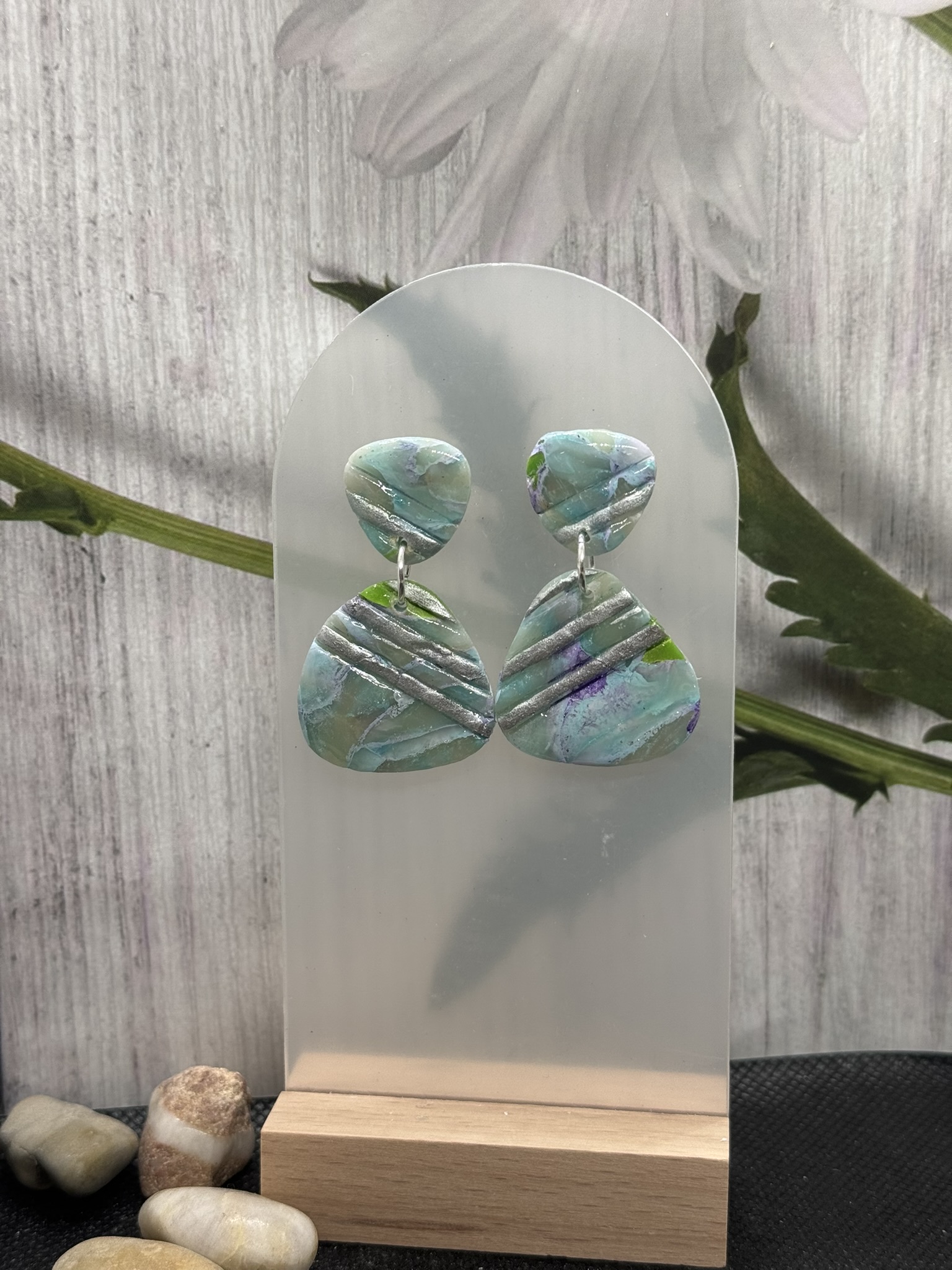Geometric Pastel Faux Stone