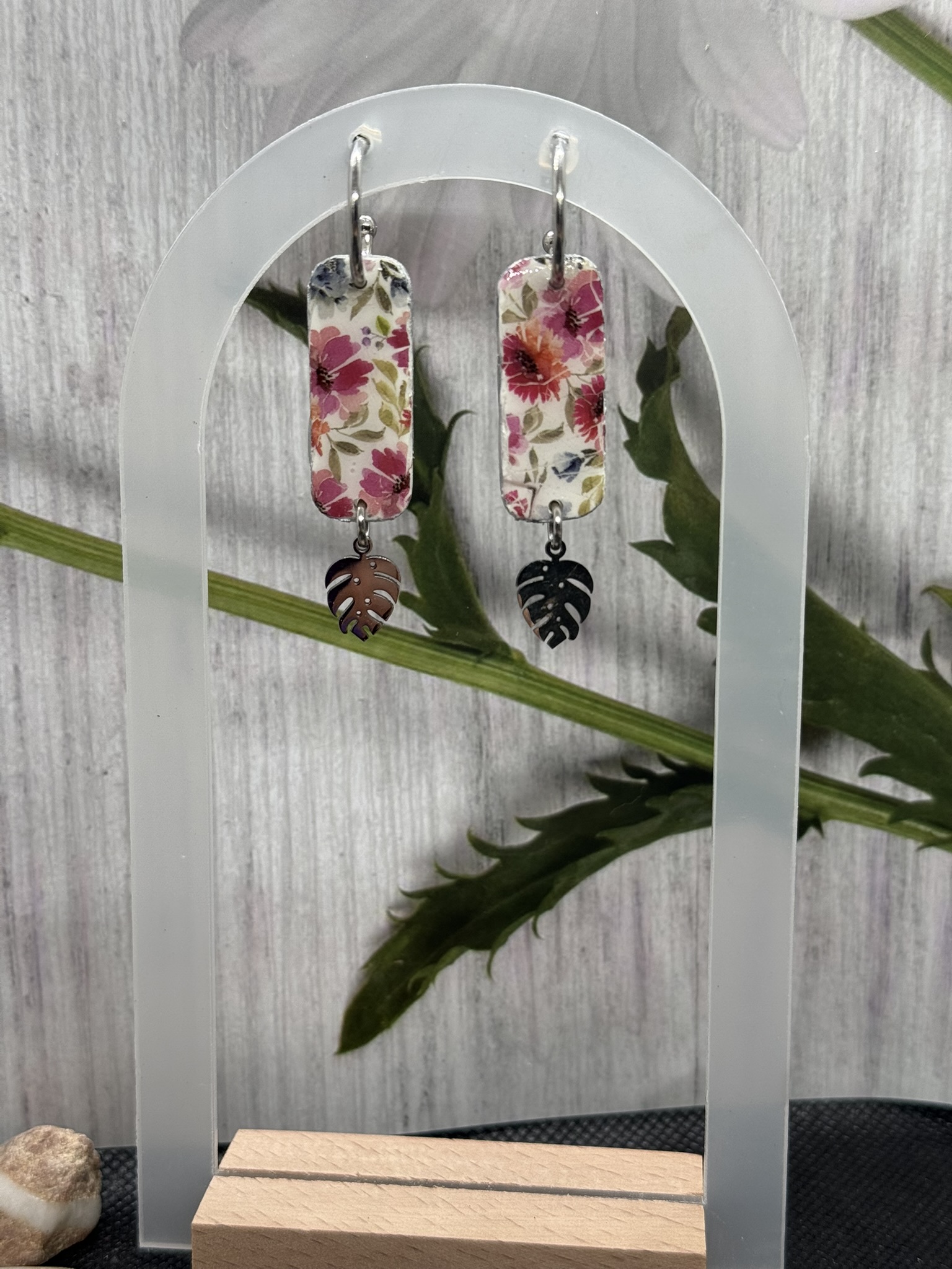 Floral Leaf Earrings