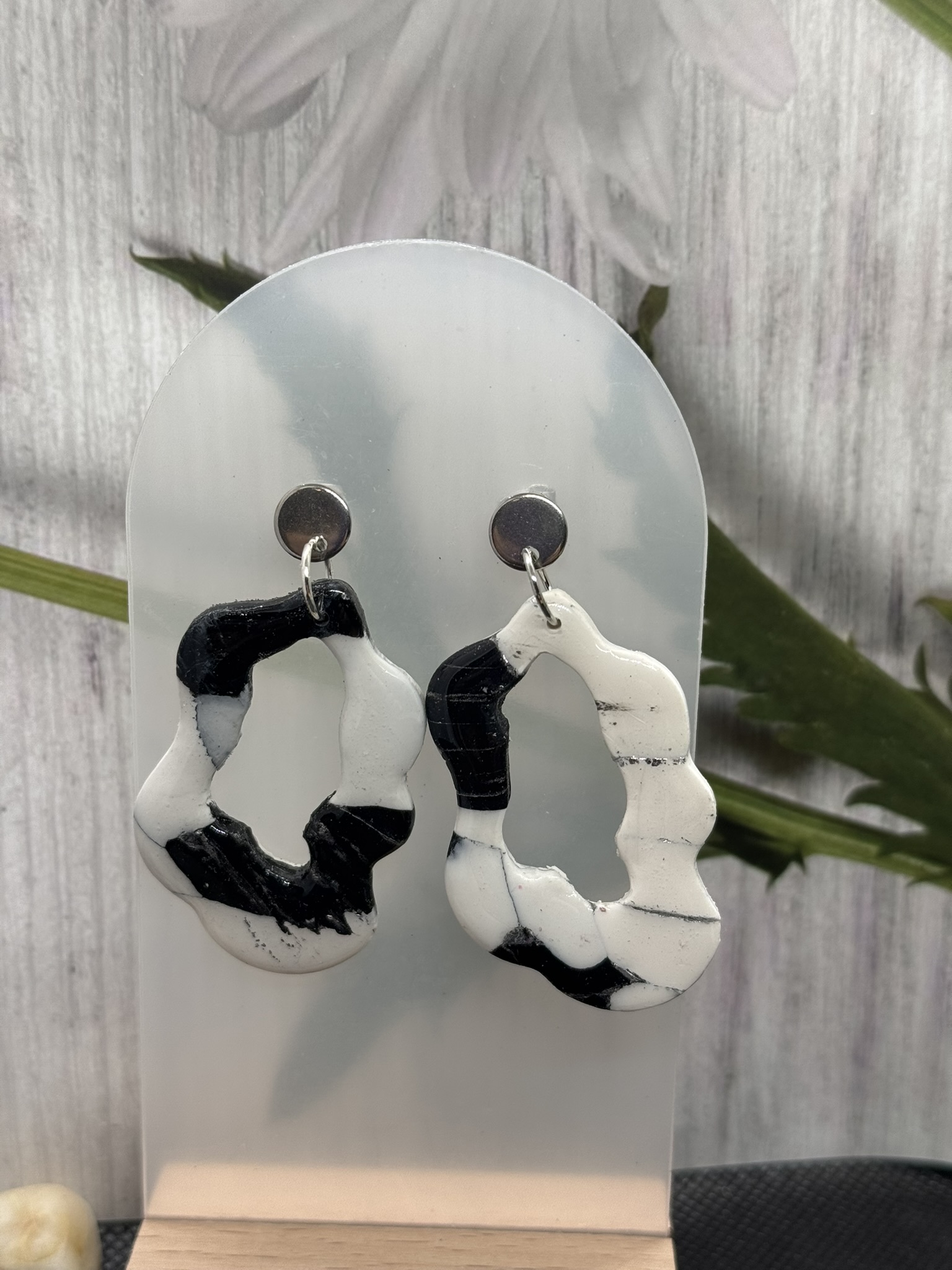 Snakeskin Geometric Earrings