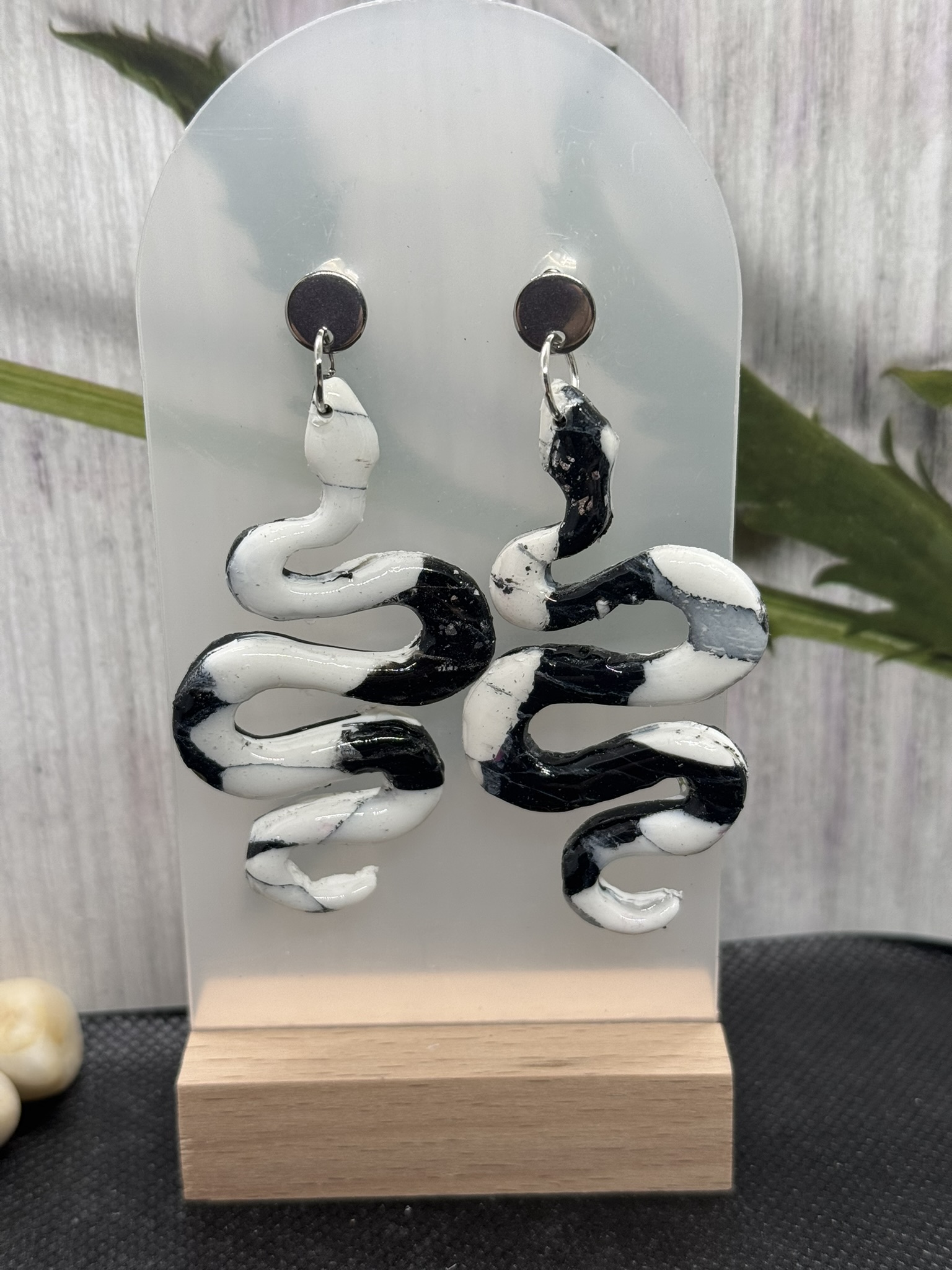 Snakeskin snake Earrings