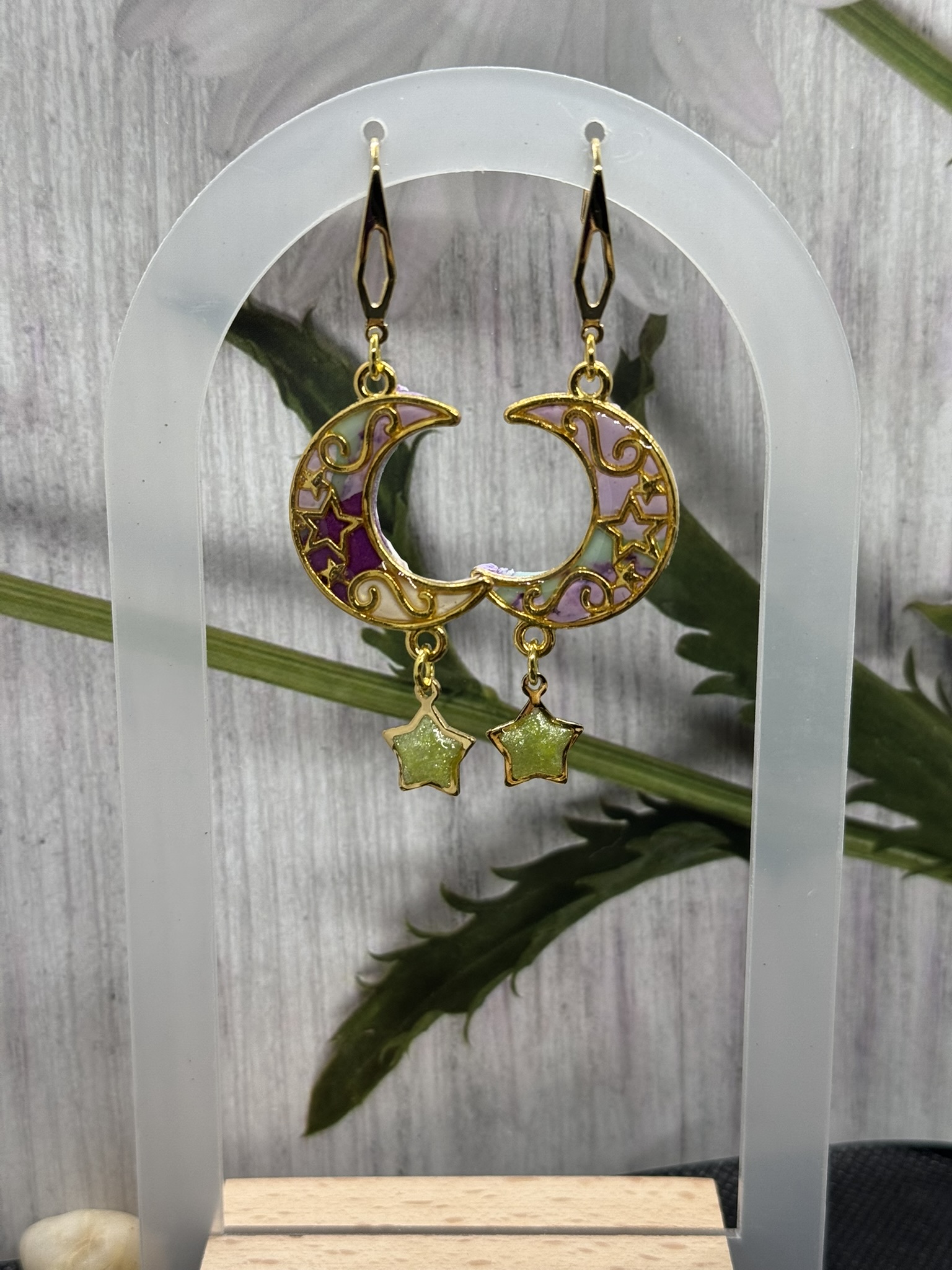Gold Crescent Moon Earrings