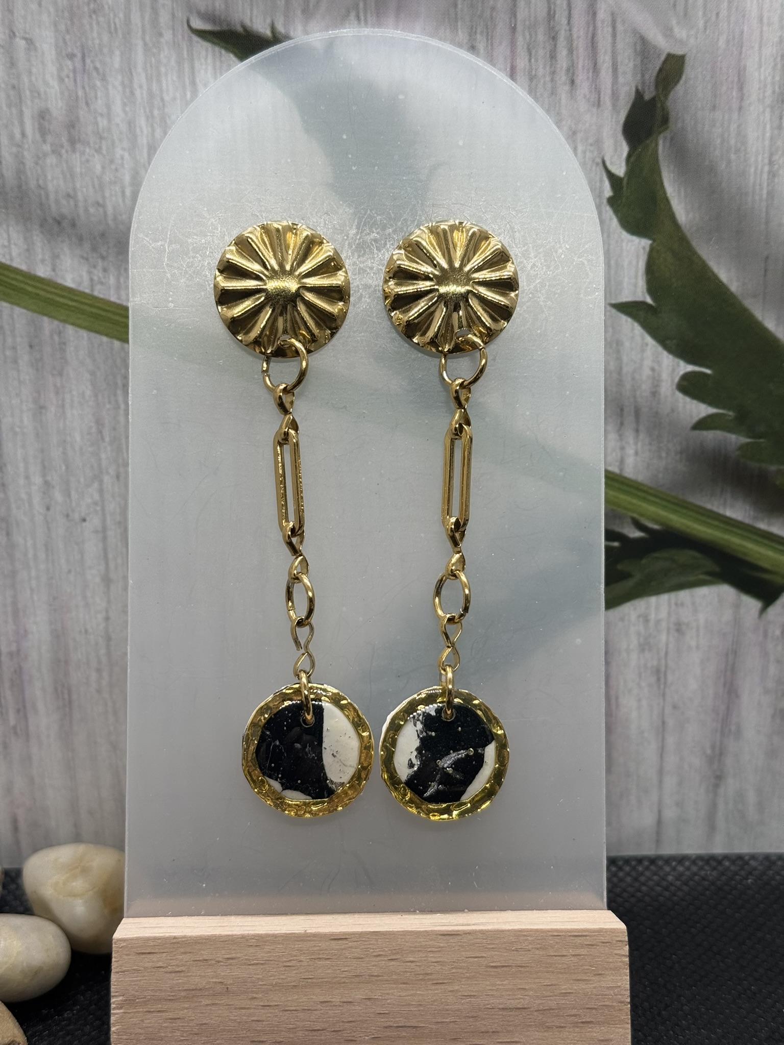 Snake Skin Dangling Earrings