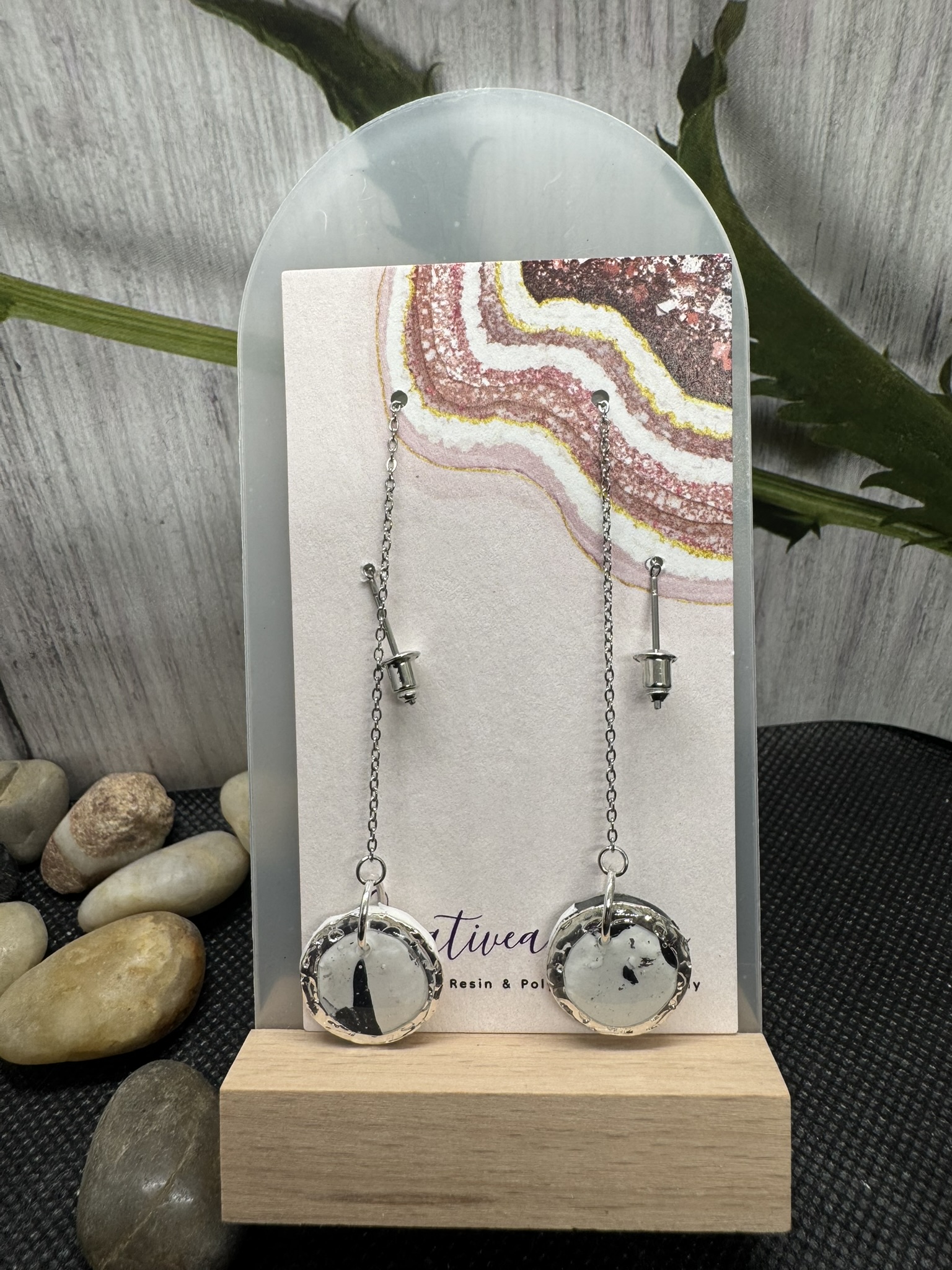 Snake Skin Dangle Earrings