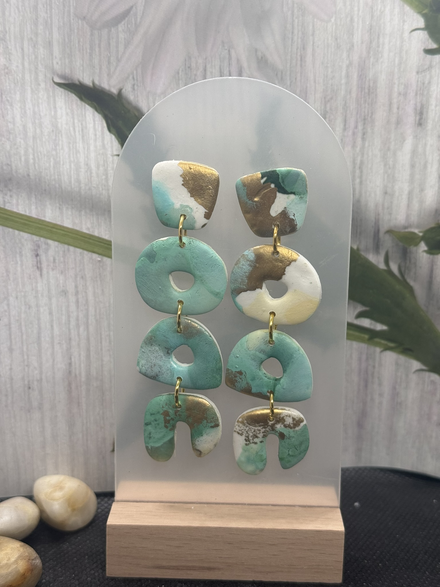 Geometric Clay Dangles