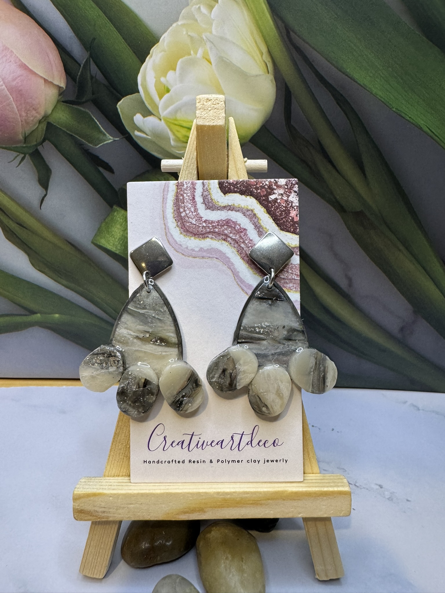 Bohemian Style Faux Clay Stone Earrings