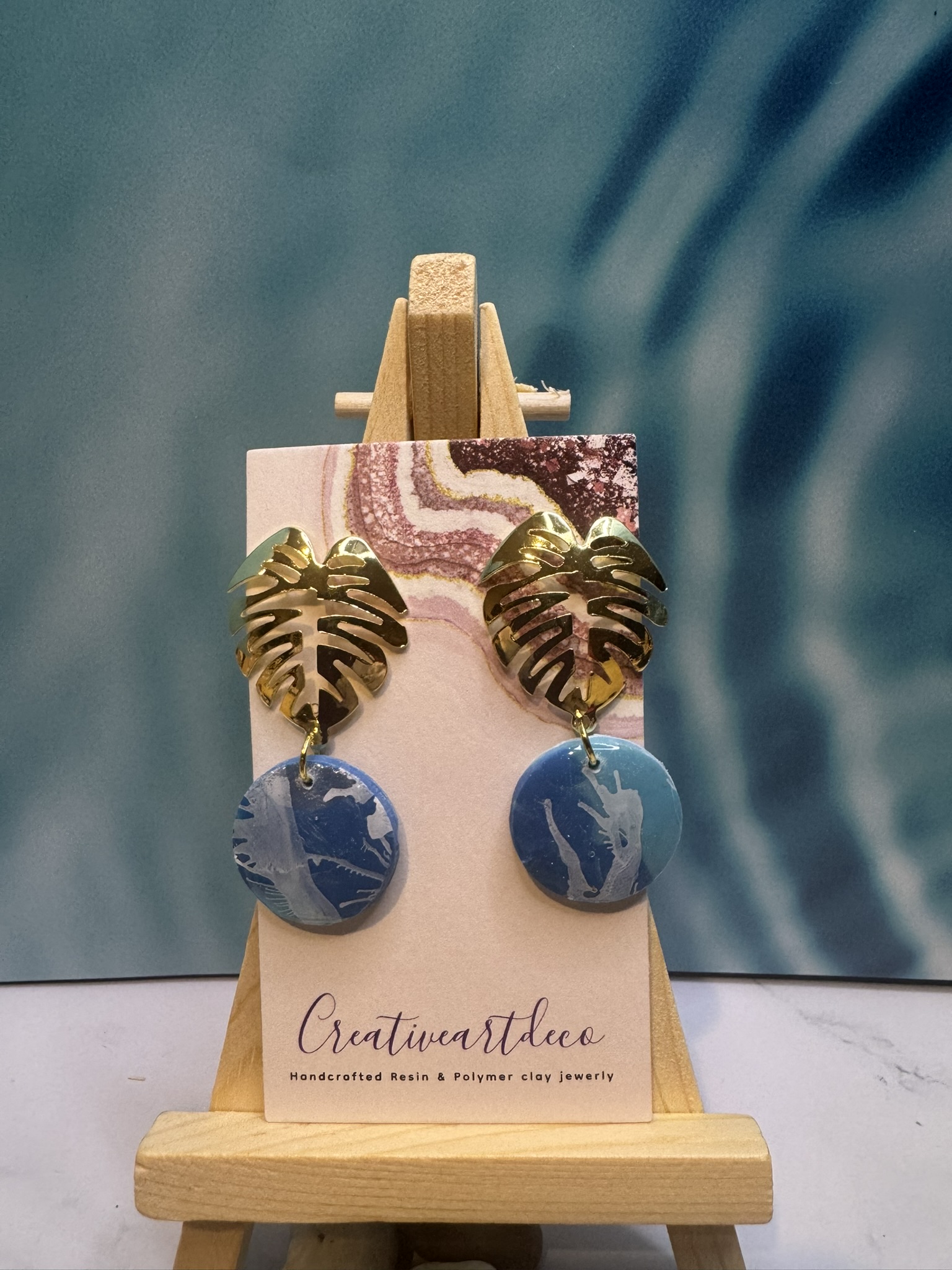 Ocean Wave Clay Earrings