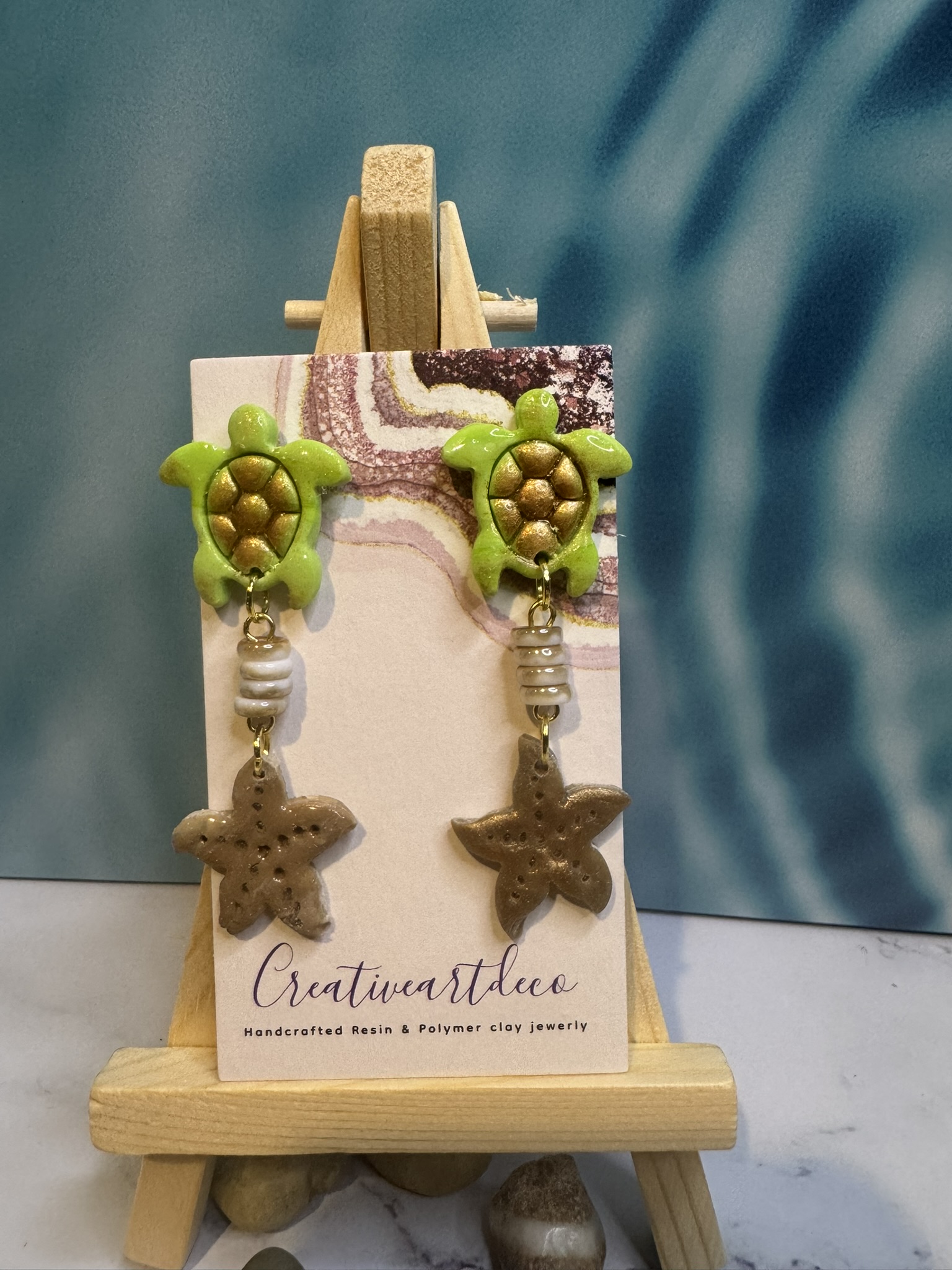  Turtle and Starfish Earrings