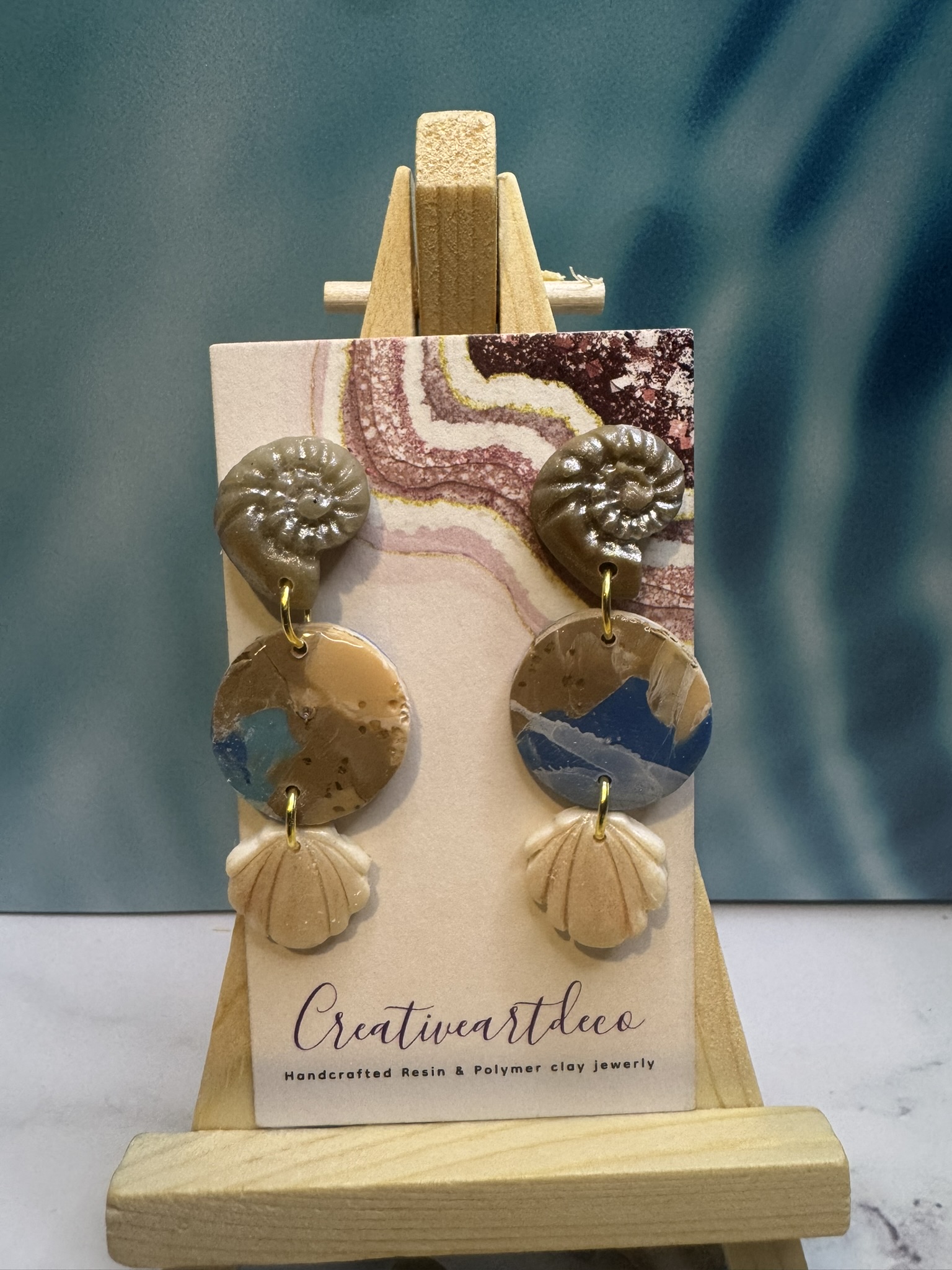 Beach and shell drop dangles