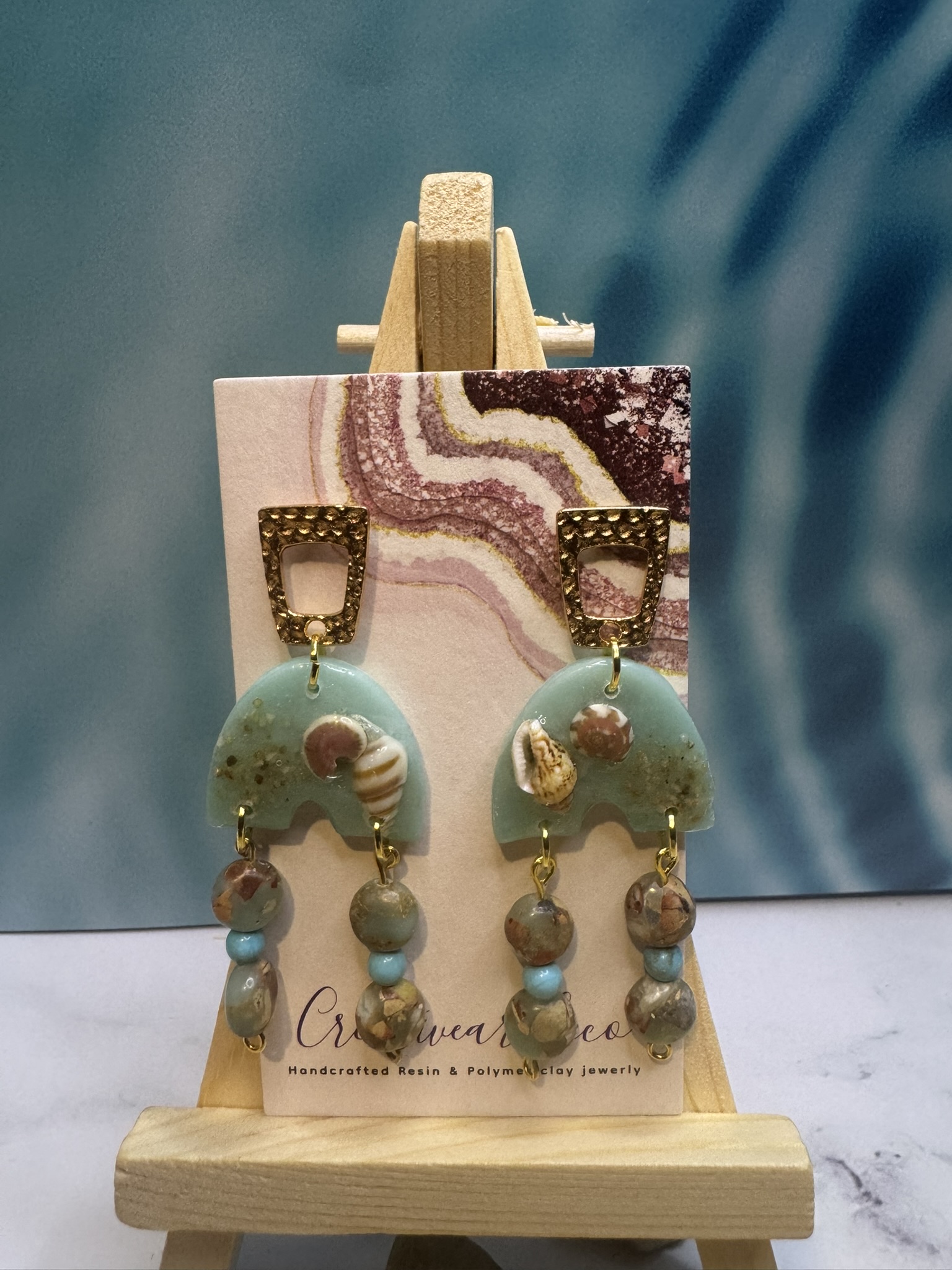 Bohemian Beach Dangles with Gemstone Beads
