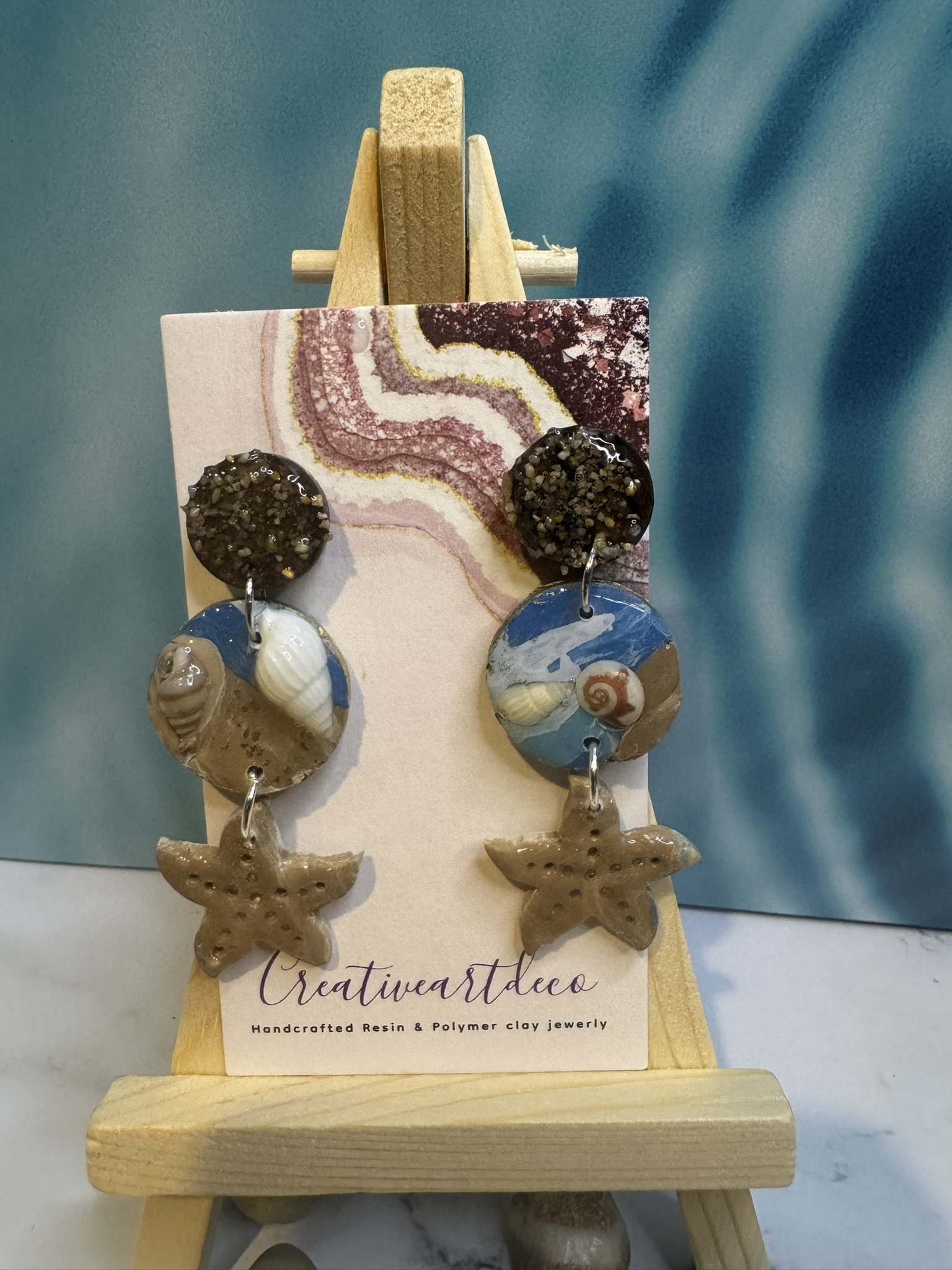Ocean-Themed Dangle Earrings
