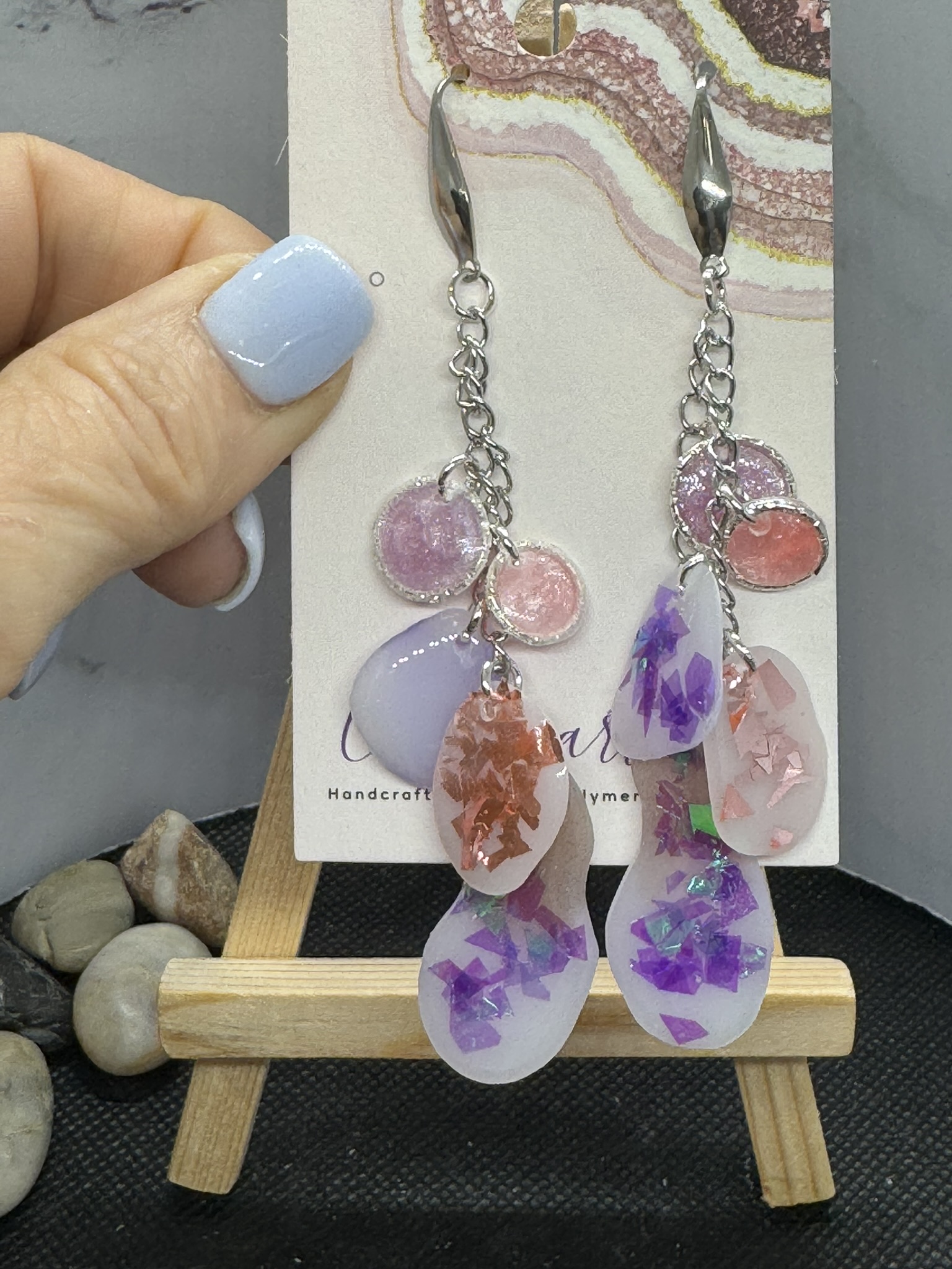 Chain Resin Petal Dangles